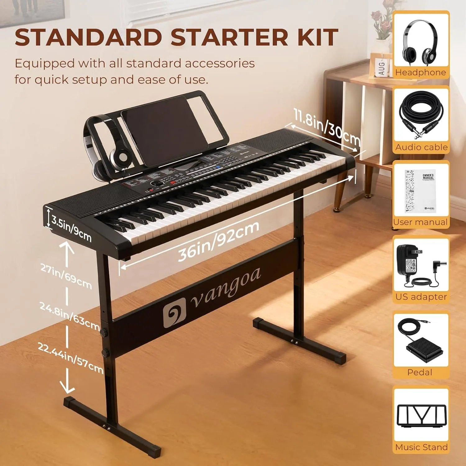 61 Keys Keyboard Piano image indicator(3)