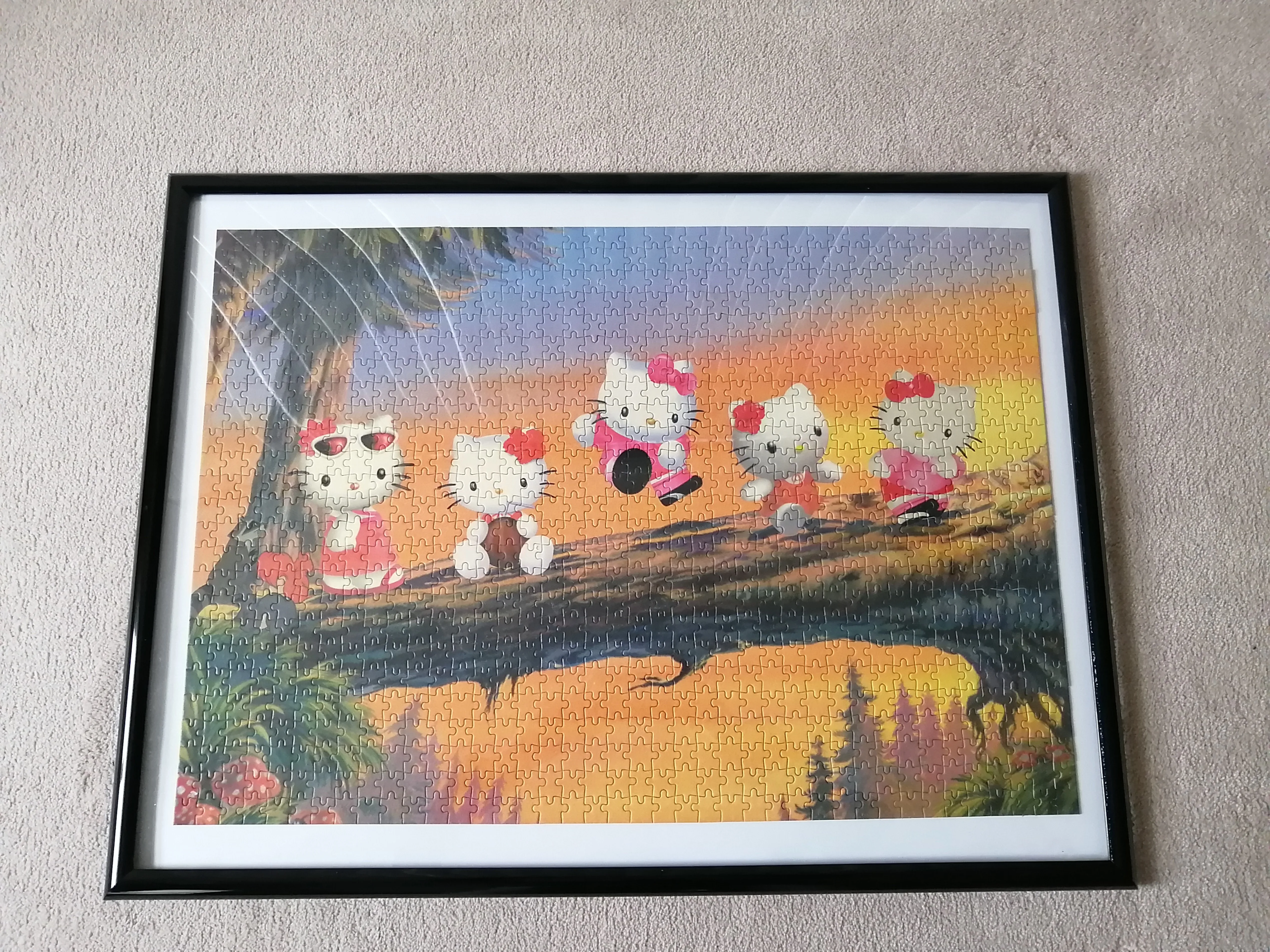 MINT FRAMED RARE 1996 LIMITED EDITION Hello Kitty Puzzle thumbnail