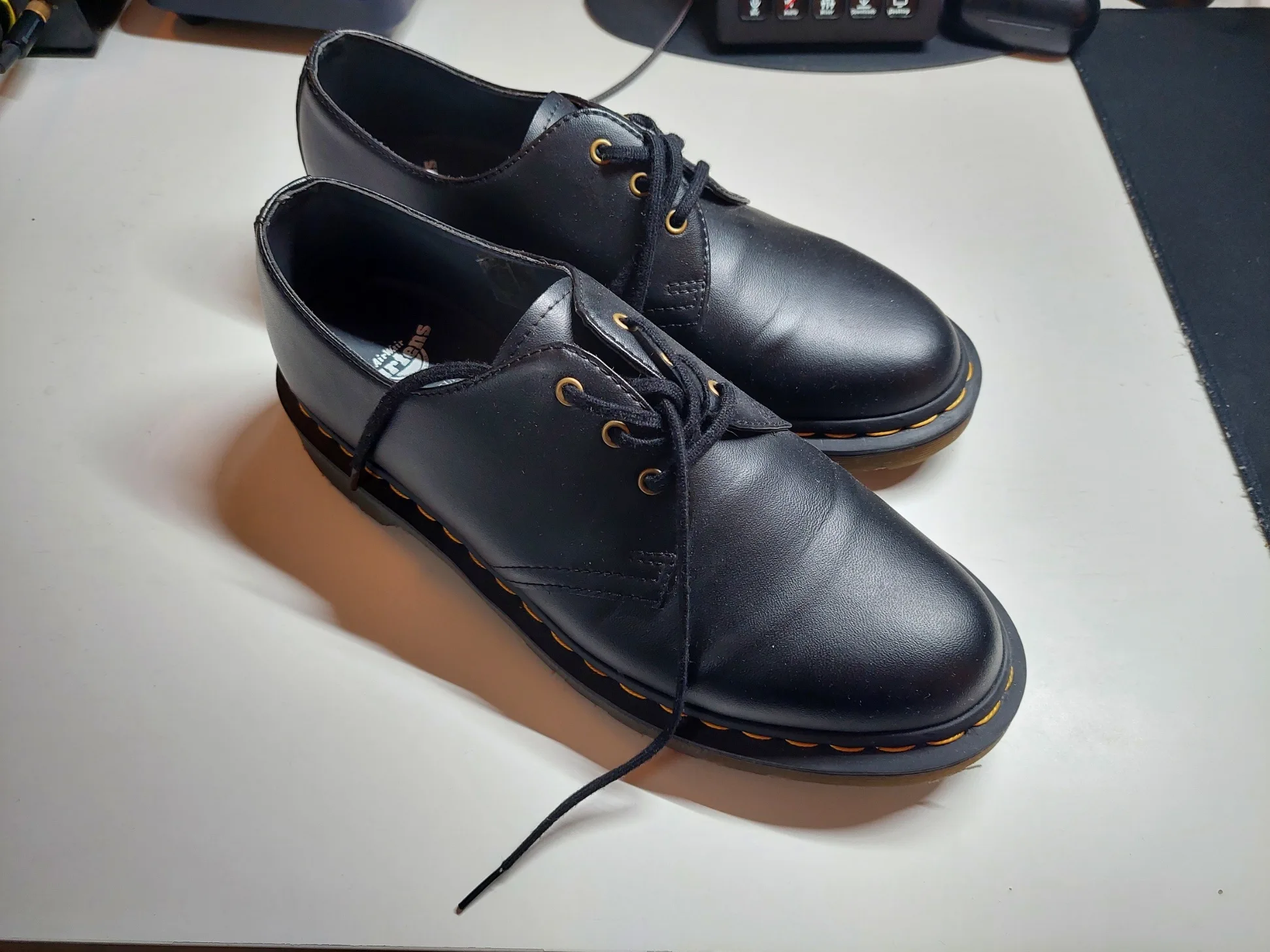 Women’s Vegan Black Doc Marten Oxfords (Size 9) thumbnail