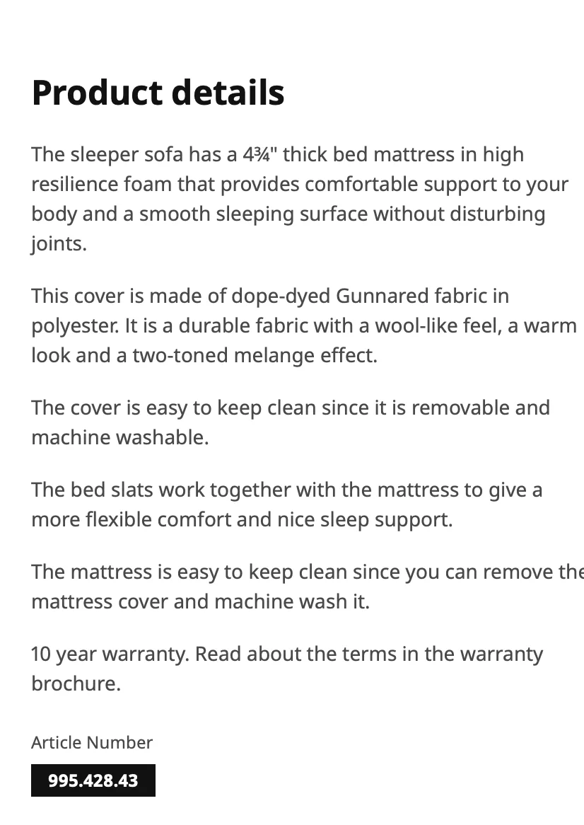 Queen Size Finnala Sofa Bed - 1 Arm image indicator(8)