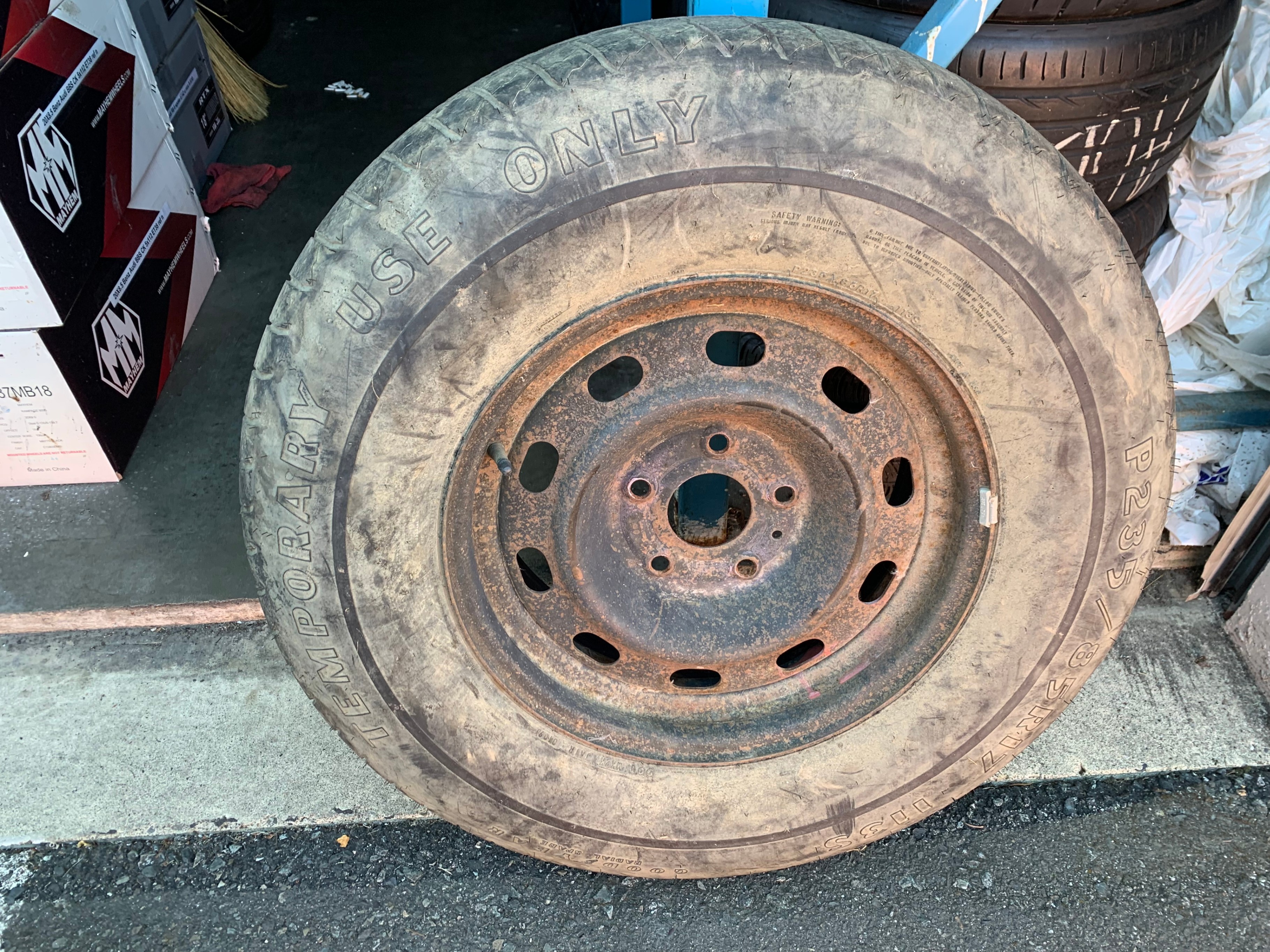 1 x 17" single emergency spare for Dodge Ram 5 Lug good shape
