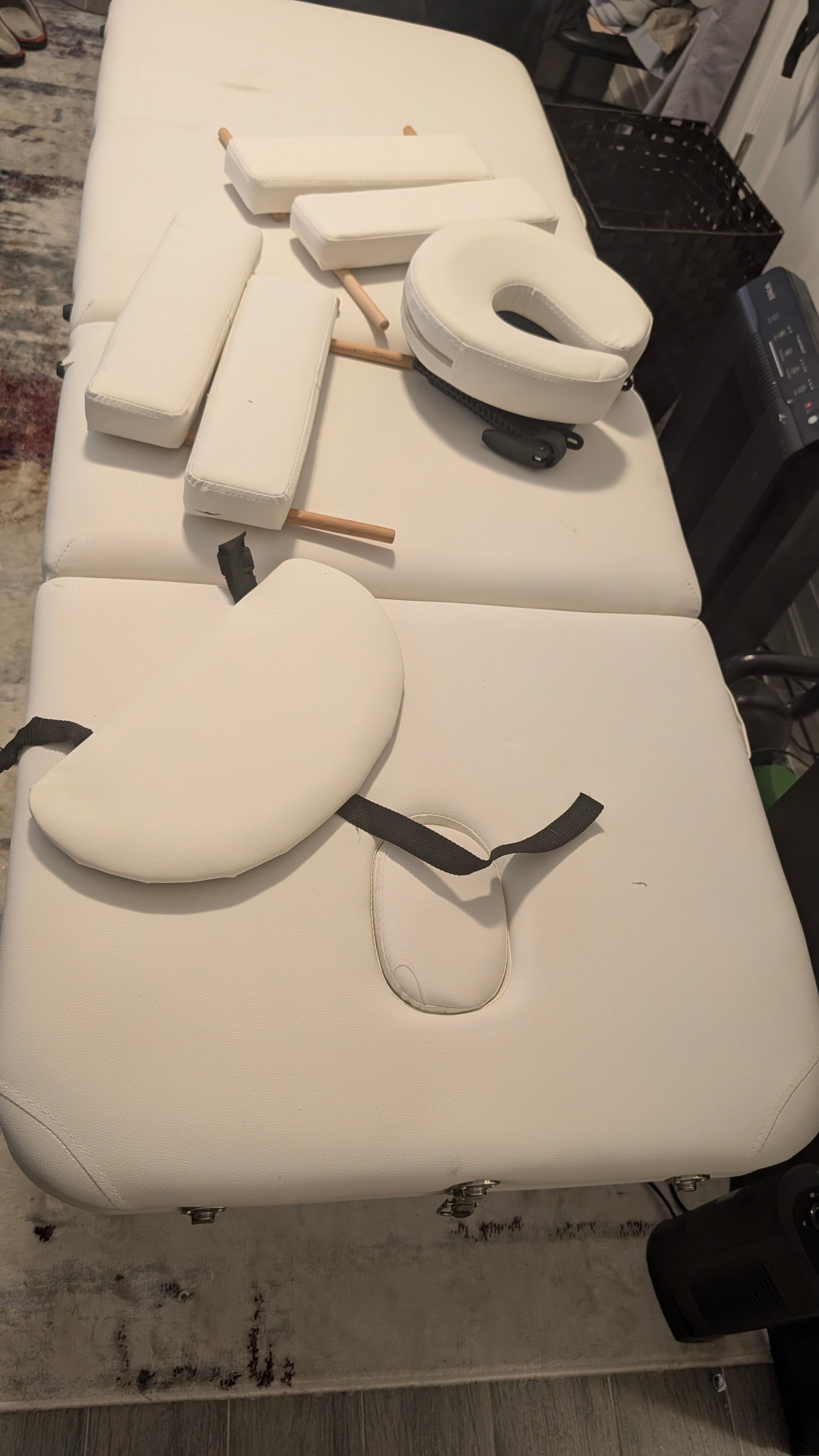 Portable Massage Table with Face Cradle & Armrests