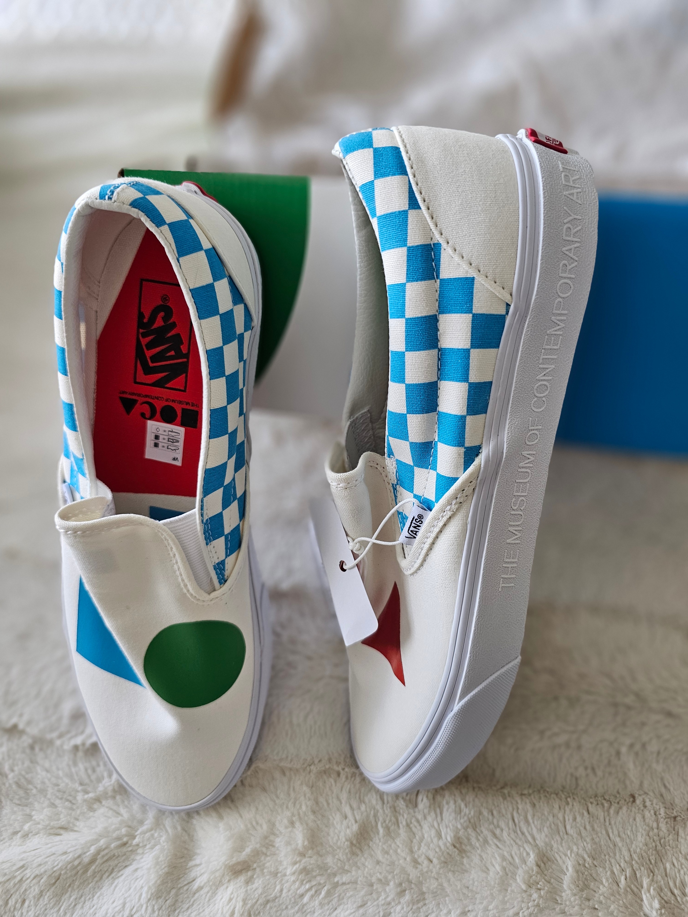 Vans MOCA x Classic Slip-On "Checkerboard - Cyan" - photo 5