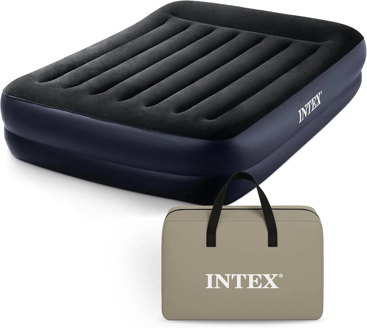 Intex Dura‑Beam Plus Queen Air Mattress w/ Built in Pump image indicator(5)
