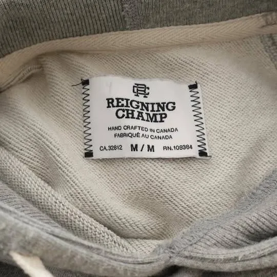 Reigning Champ Heather Grey Midweight Terry Hoodie - Medium image indicator(4)