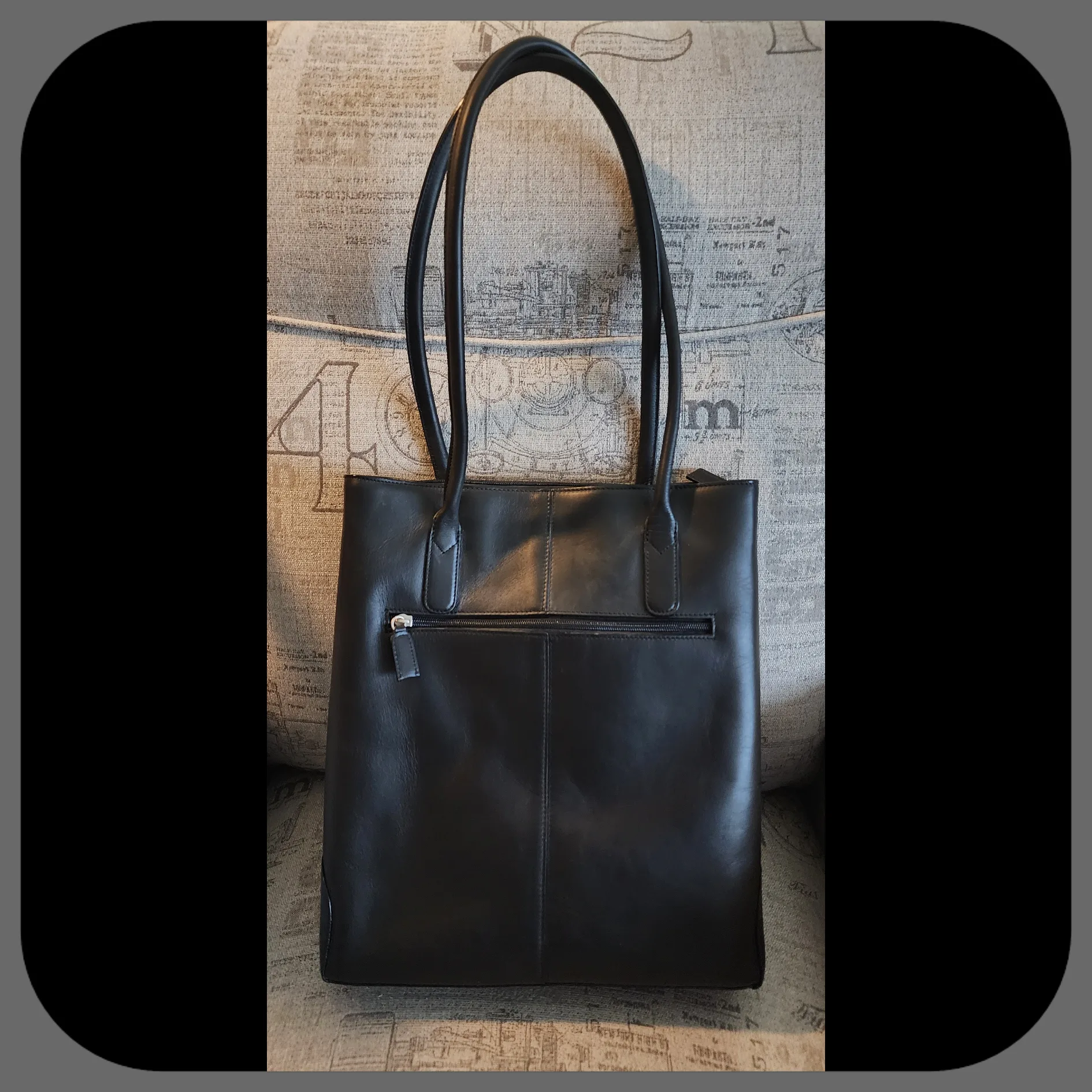 DANIER || Black Leather Bucket Purse image indicator(3)