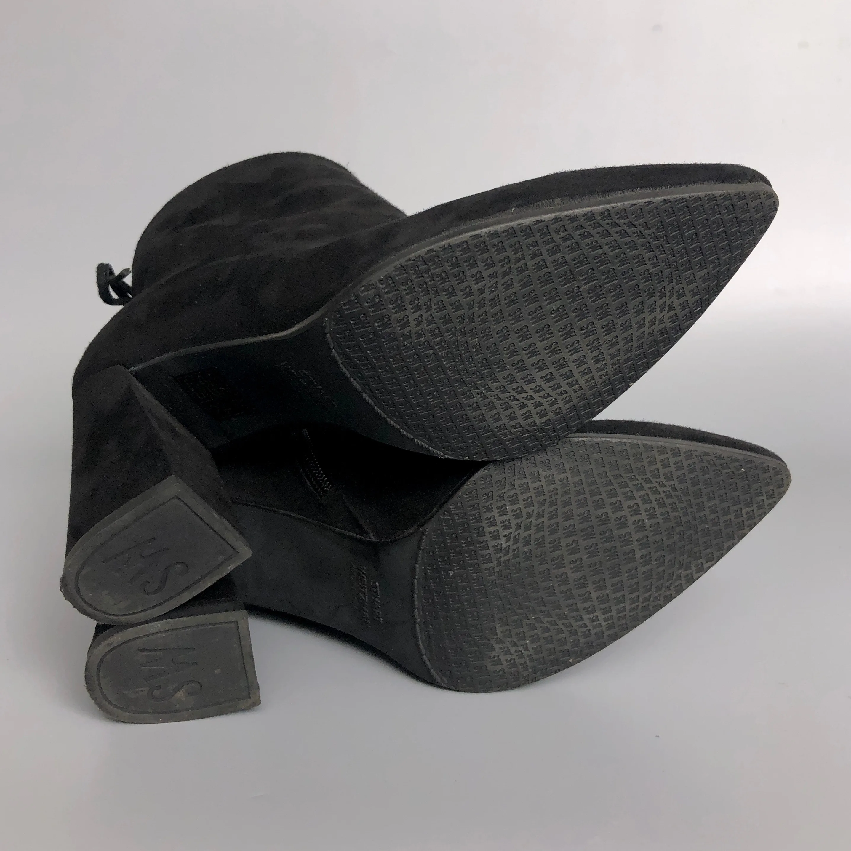 Wow! Stuart Weitzman Black Suede Ankle Boots image indicator(8)