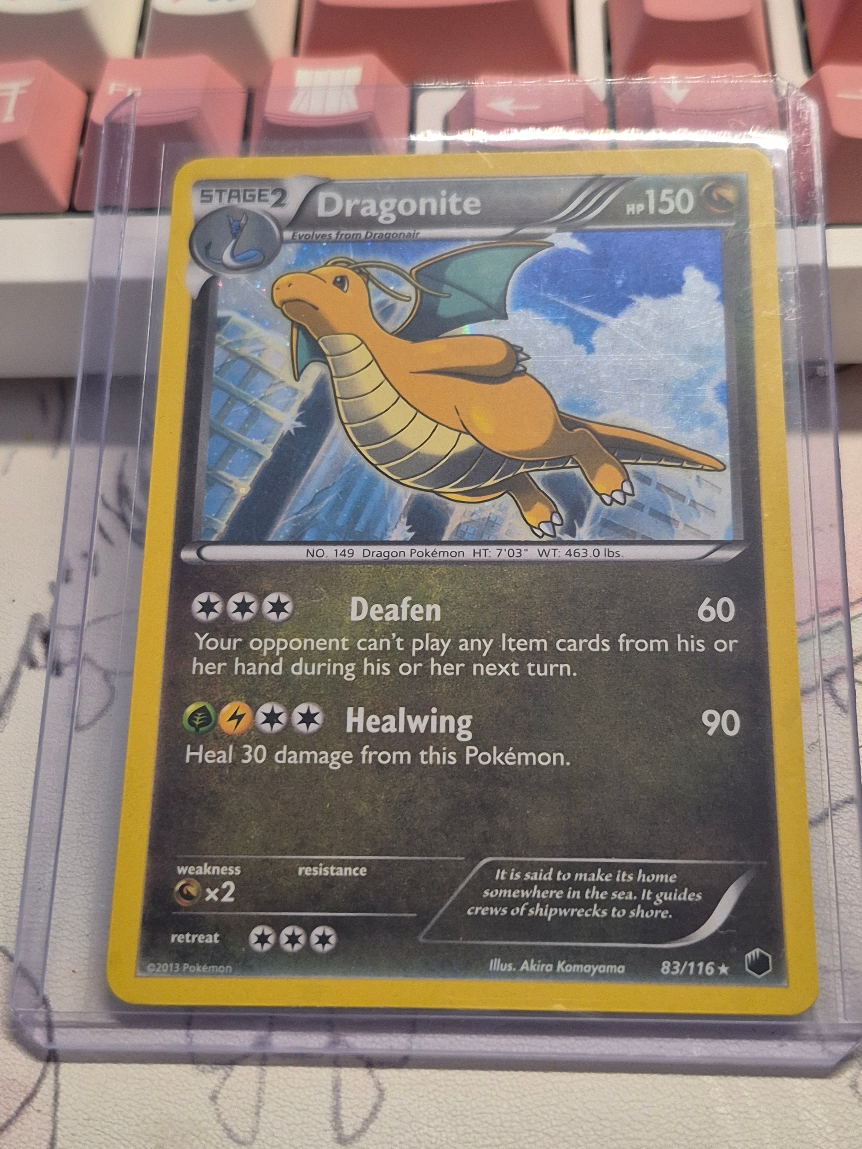 Holo Dragonite 83/116 great condition pokemon card