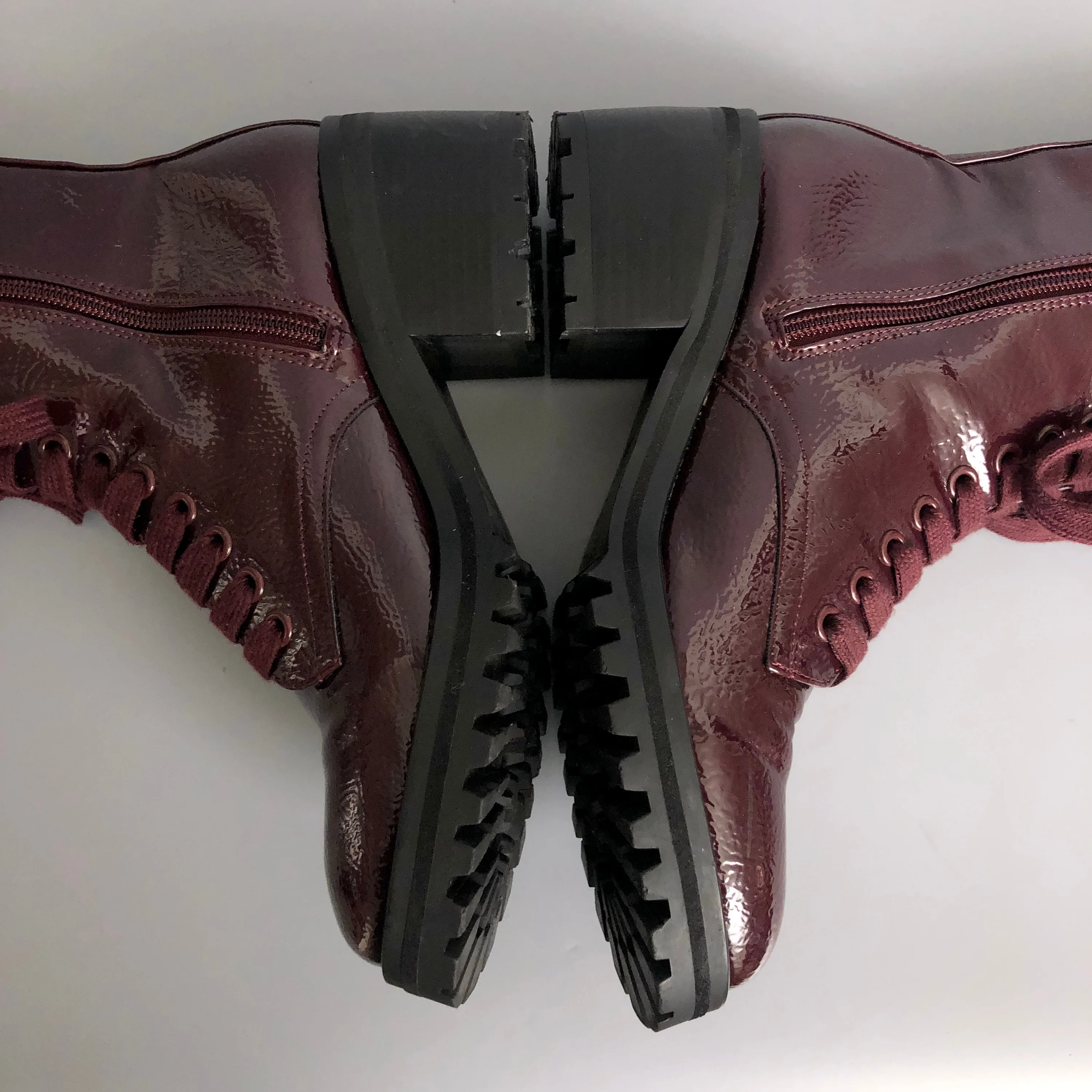 Women's Topshop Burgundy Boots (mismatched size!) image indicator(9)