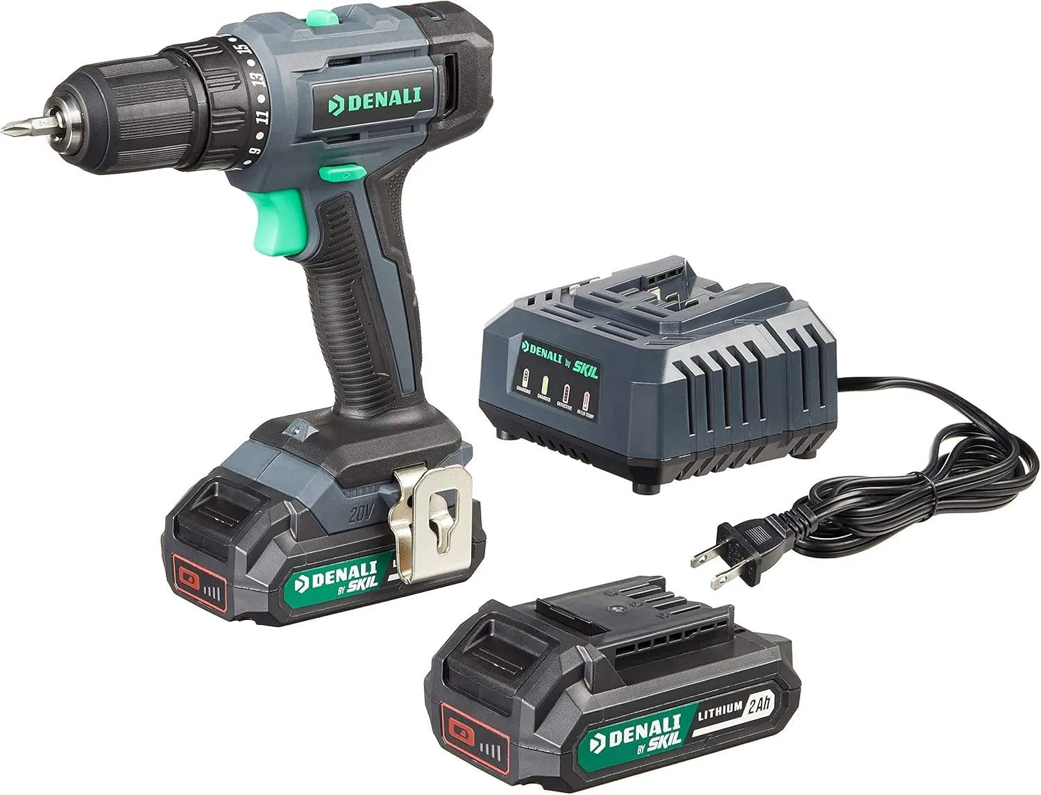 Denali by SKIL 20V Drill Driver Kit, Includes Two 2.0Ah Battery