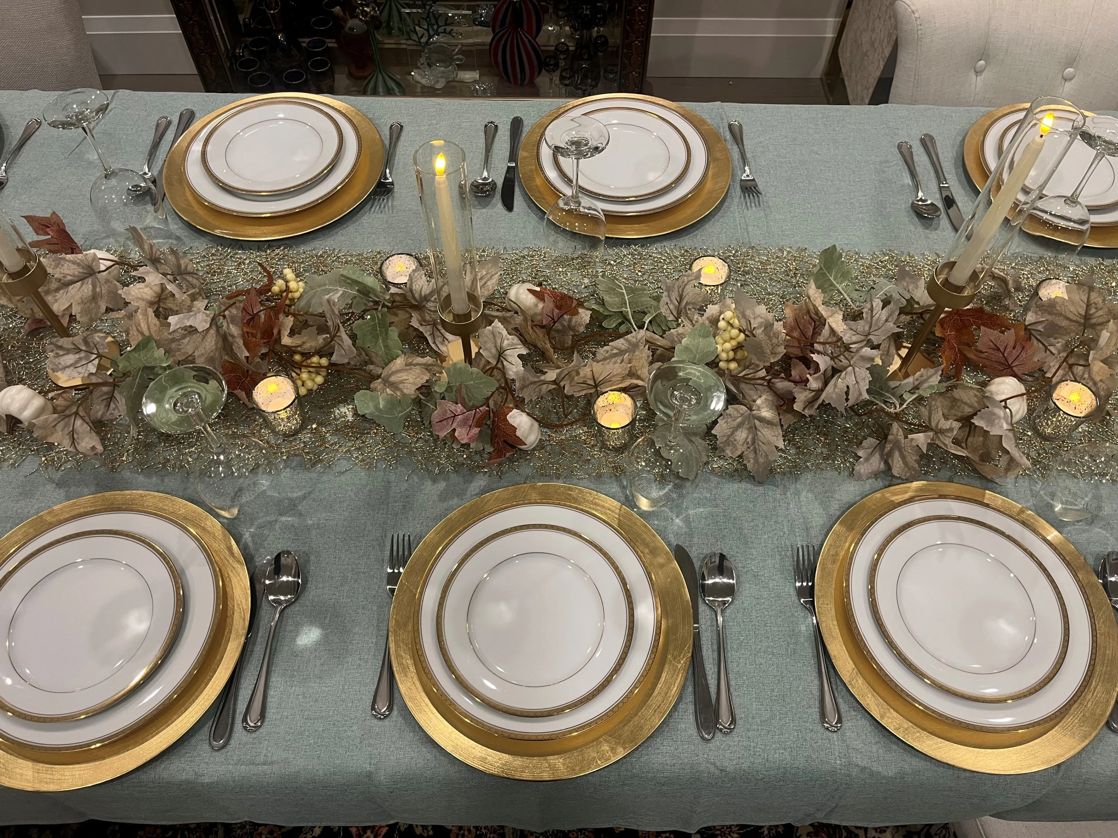 Fall/Thanksgiving Tablecloth 60x102 – Waterproof Linen-Look, New