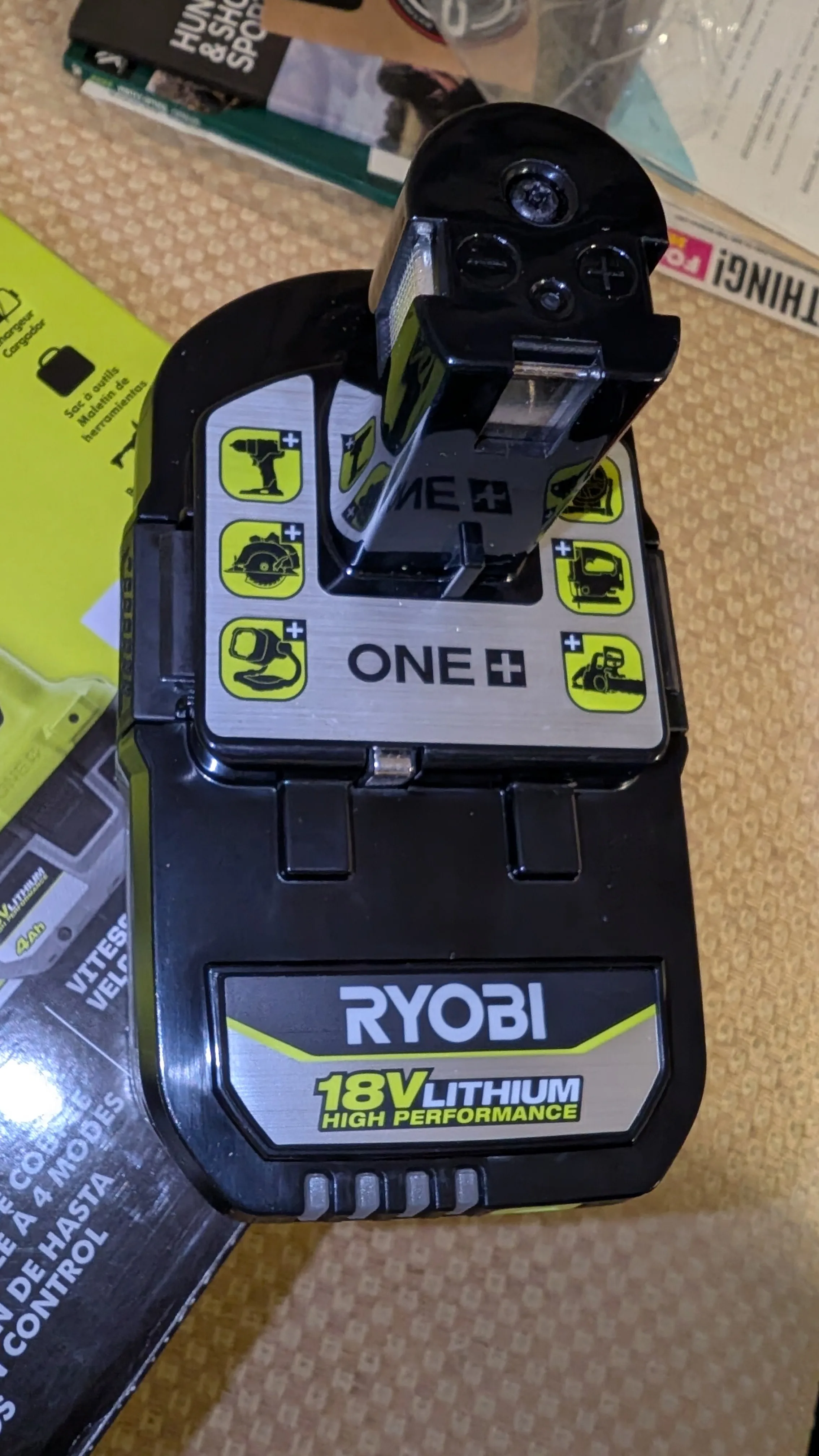 RYOBI 18V ONE+ HP (High Performance) 4 Ah Battery with Charger image indicator(5)