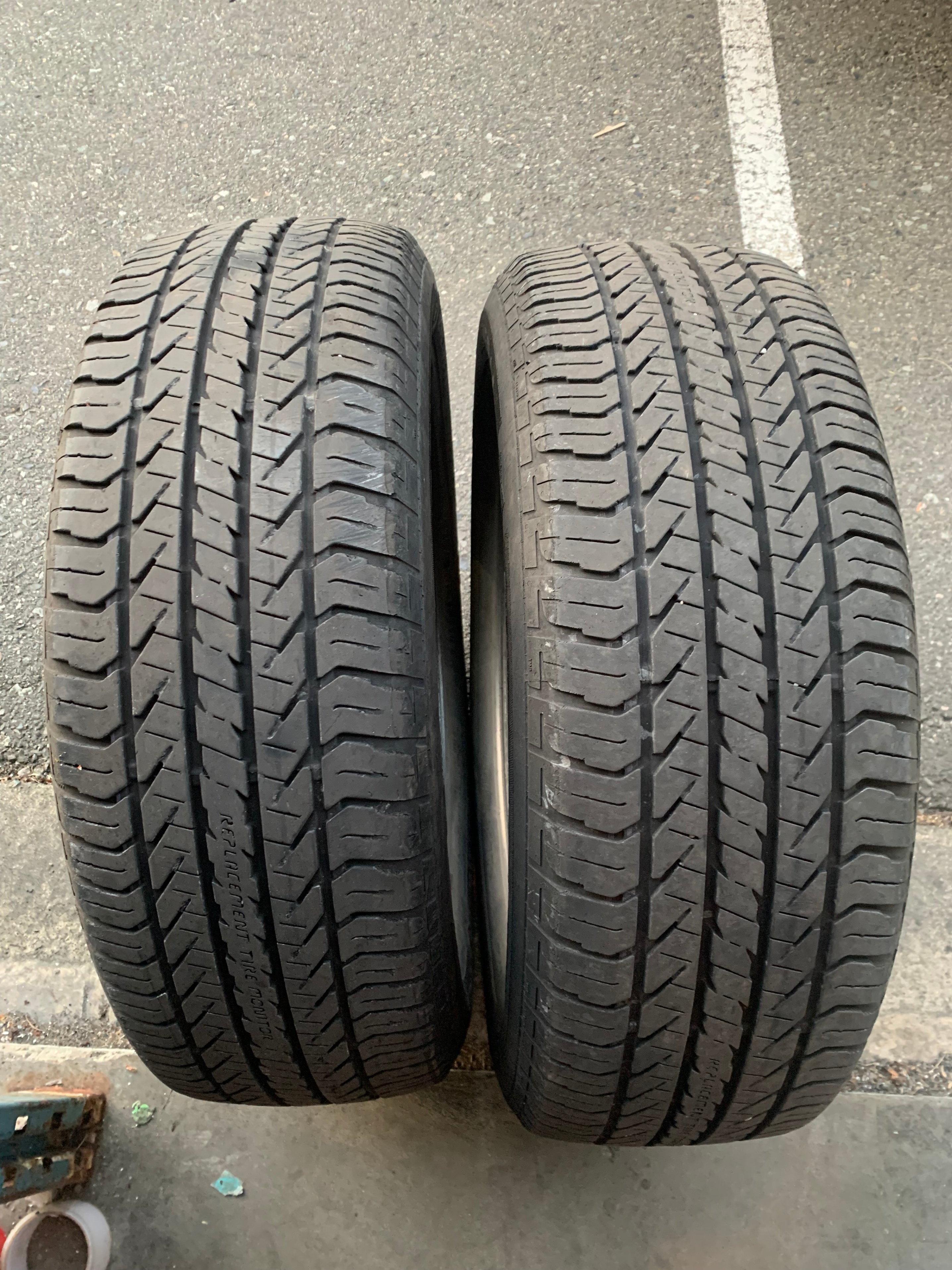 PAIR of 225/65/17 M+S 102H General Evertrek RTX with 50% tread