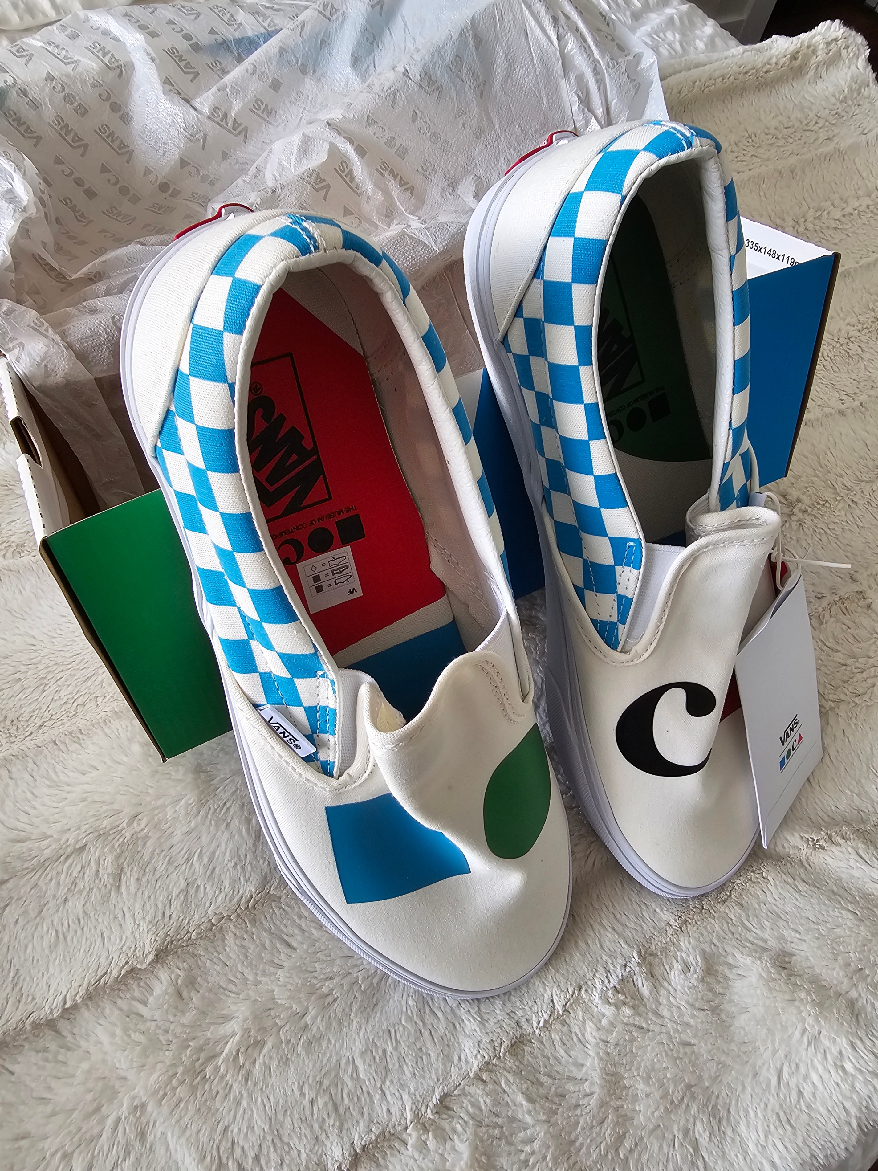 Vans MOCA x Classic Slip-On "Checkerboard - Cyan" - photo 2