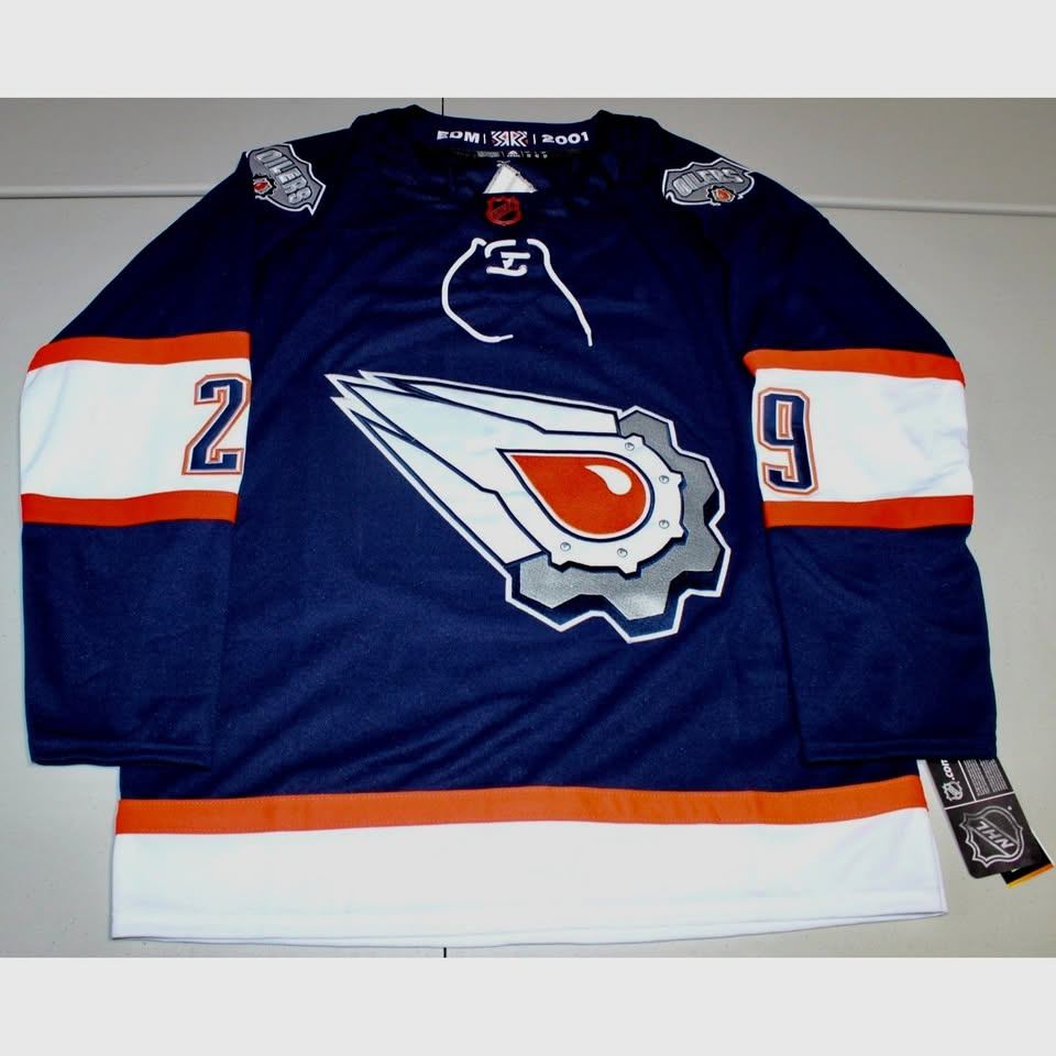 Edmonton Oilers Leon Draisaitl #29 Reverse Retro Jersey Large