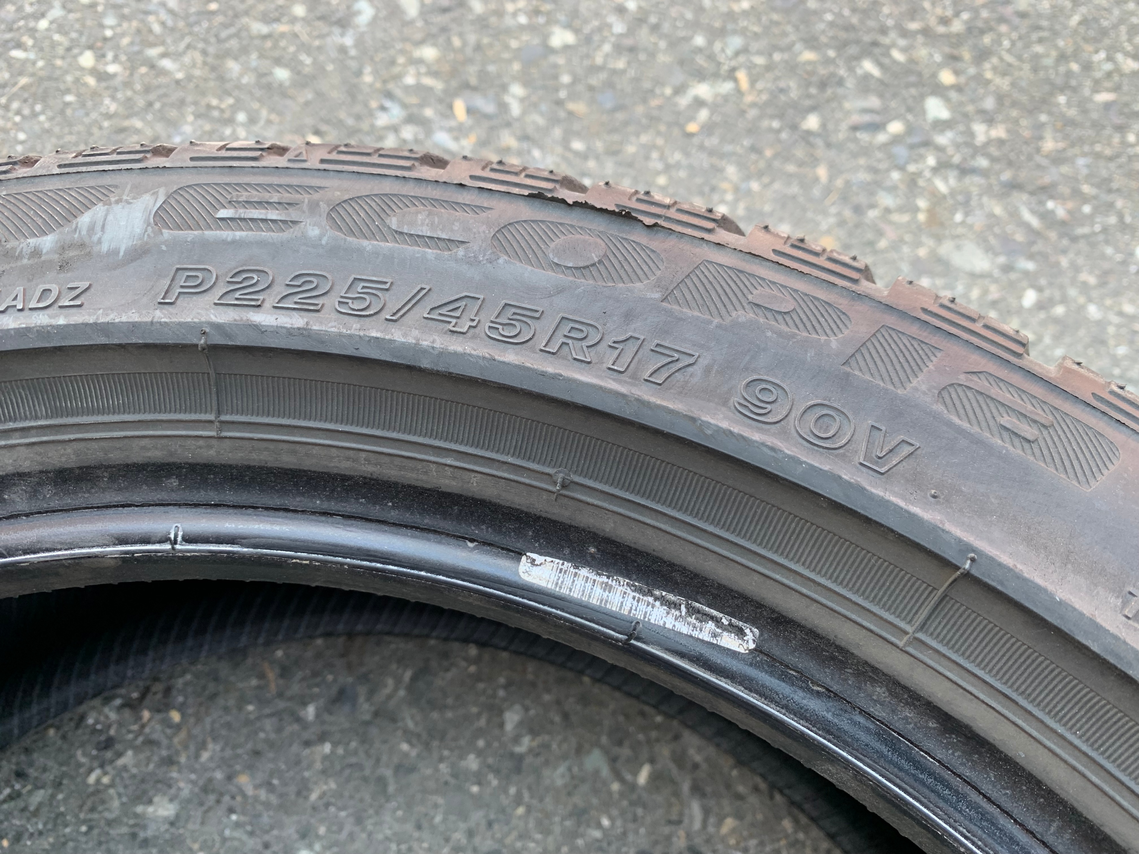 1 X single 225/45/17 Bridgestone ecopia EP422 plus wit 90% tread - photo 5