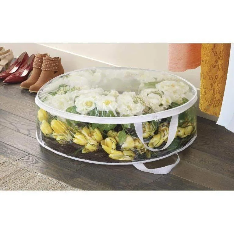 Whitmor Clear Wreath Storage Bag 30x30x8 in