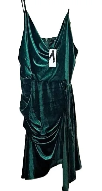 Tfnc London Cowl Neck Adjustable Strap Drape Velvet image indicator(2)