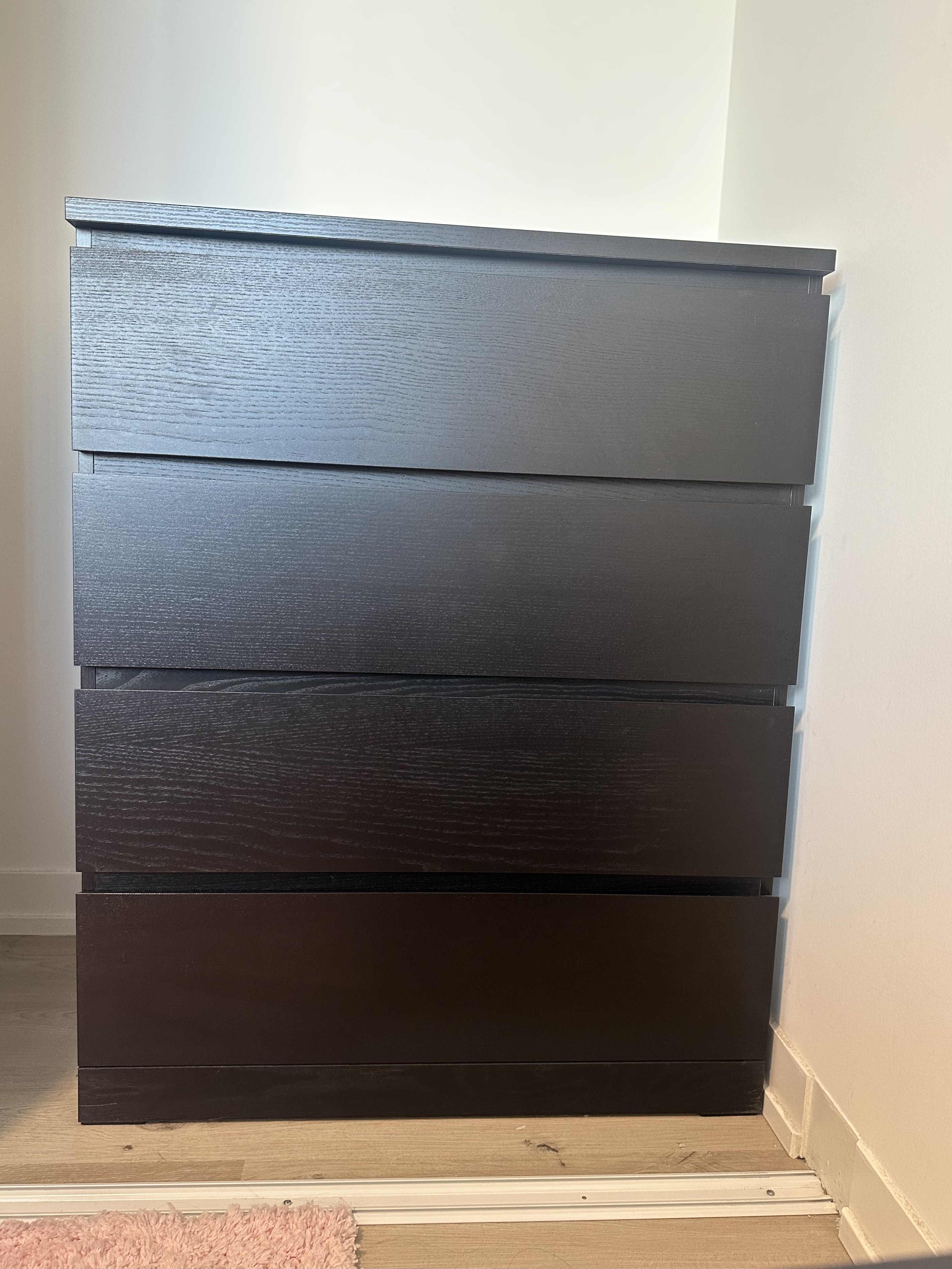 IKEA 4-Drawer Dresser – Black-Brown (Like New!) - photo 3
