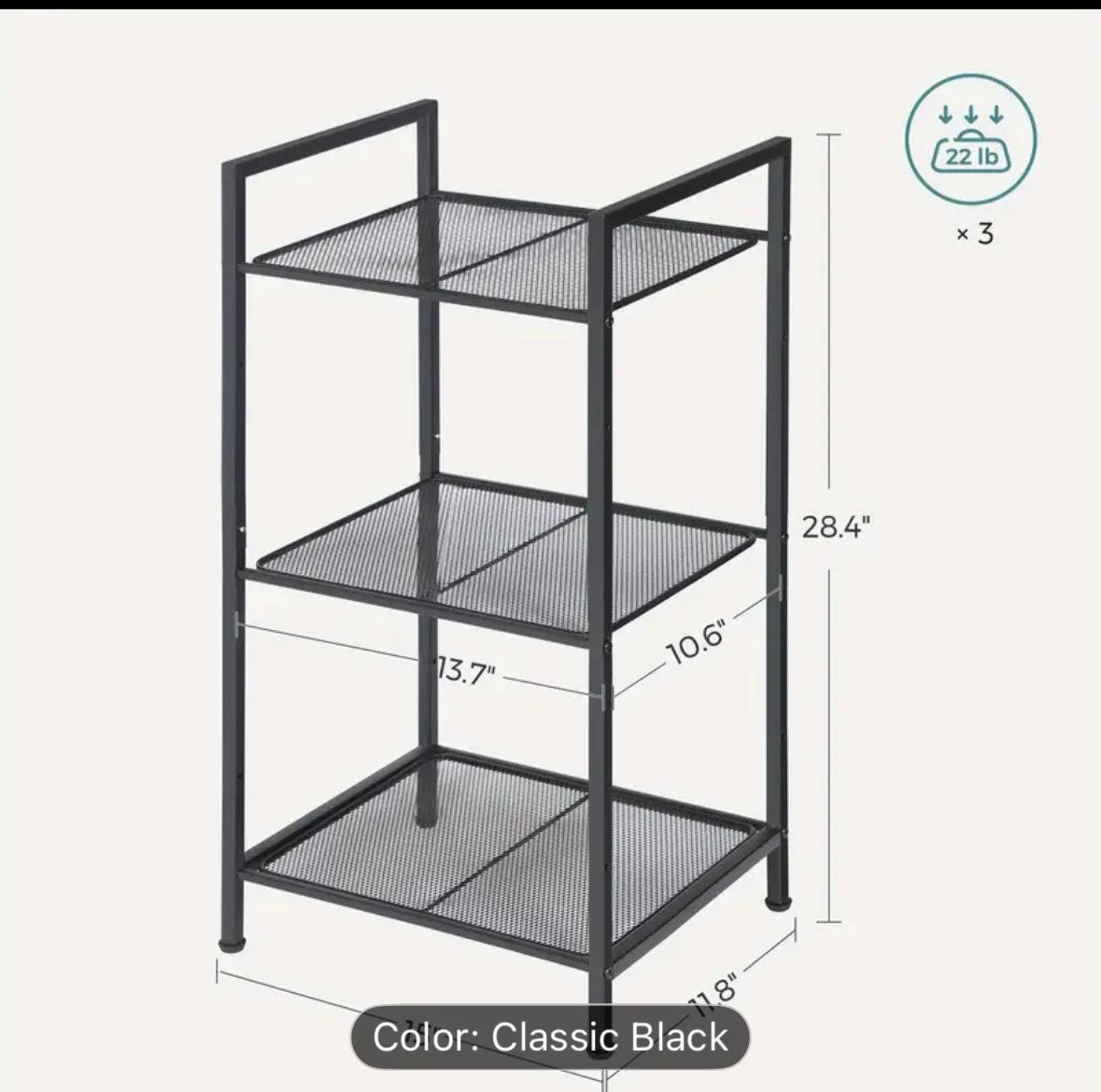 Black storage rack - photo 2