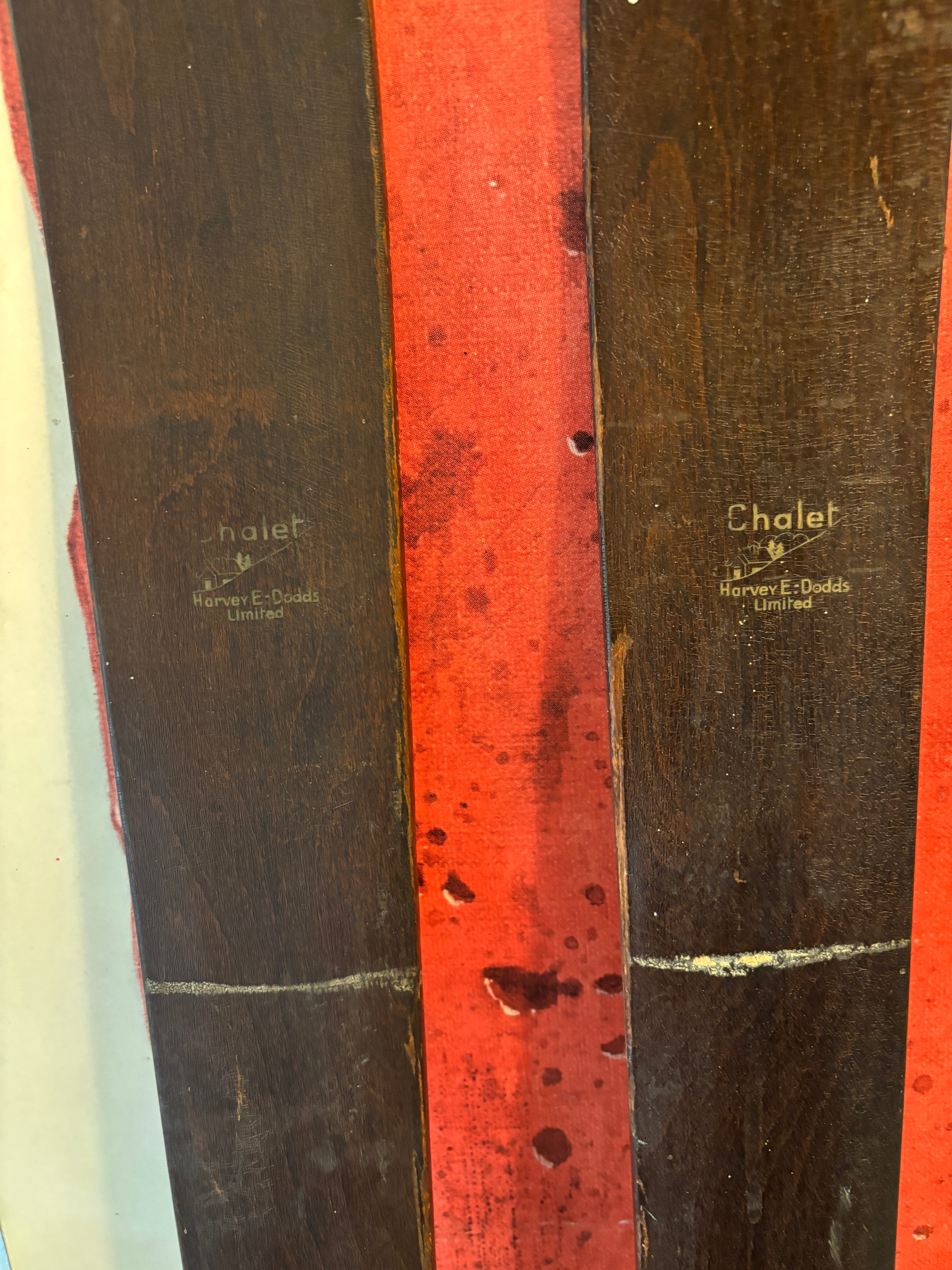 Harvey E Dodds Chalet Vintage Skis and Poles - photo 2