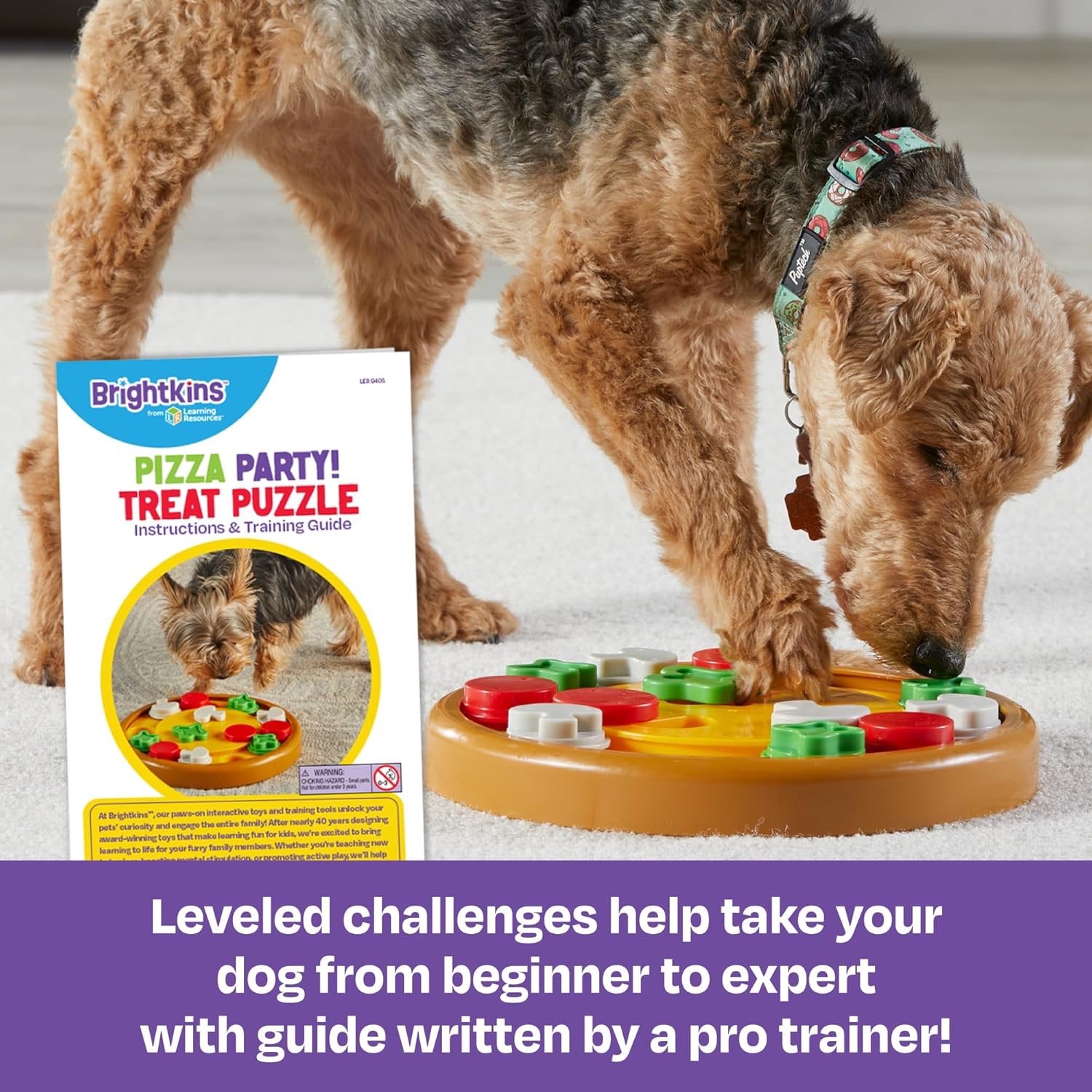 NIB Dog Treat Puzzle Pizza Party Toy 🍕 BRIGHTKINS - photo 3
