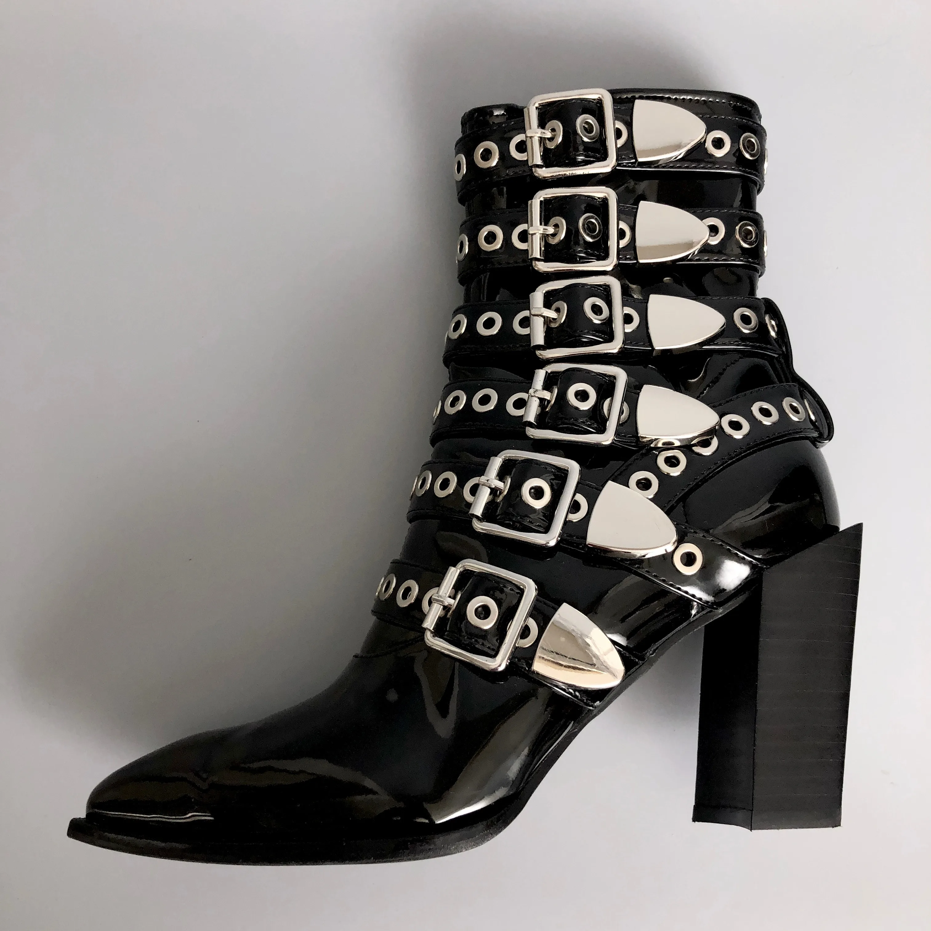MSRP $295! B2 Faux Patent Leather Ankle Boots thumbnail