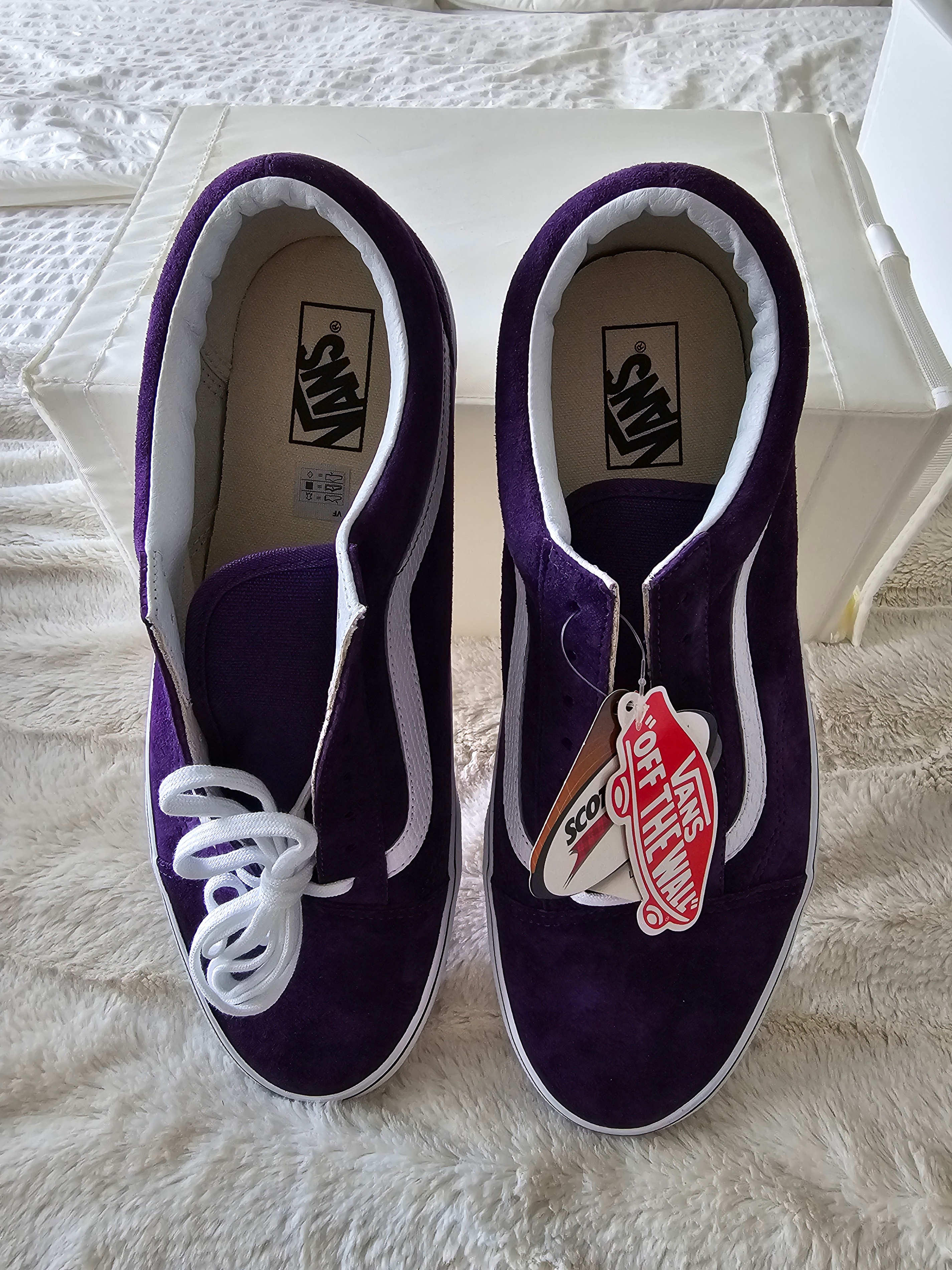 VANS "Off The Wall" OLD SKOOL Purple "Pig Suede" Sneakers