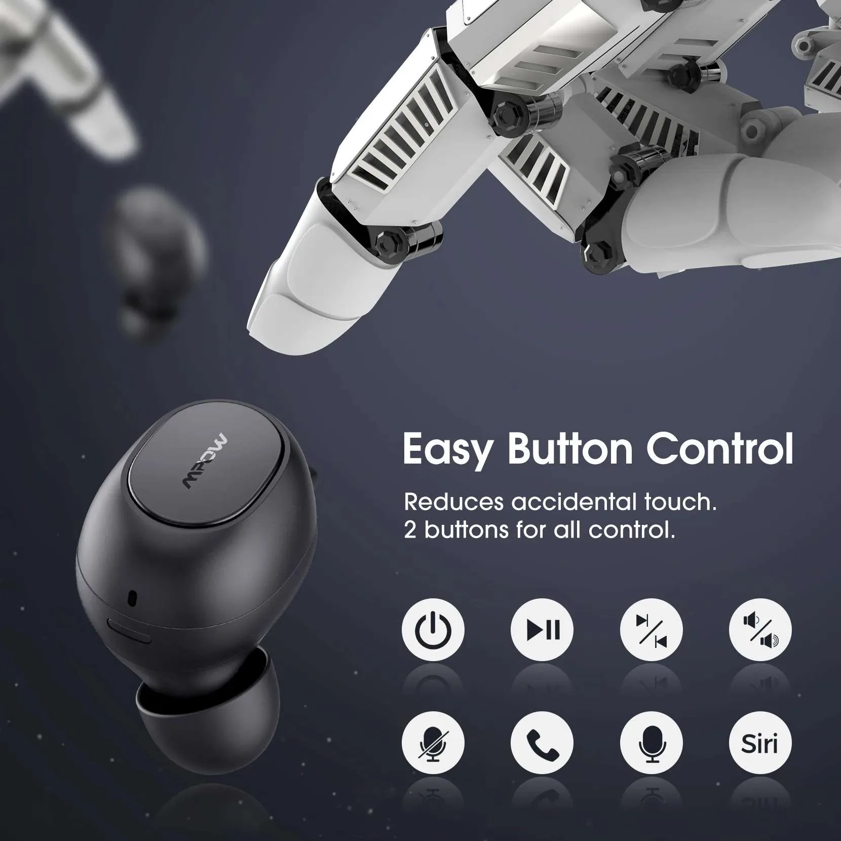 Mpow MDots Wireless Earbuds image indicator(2)