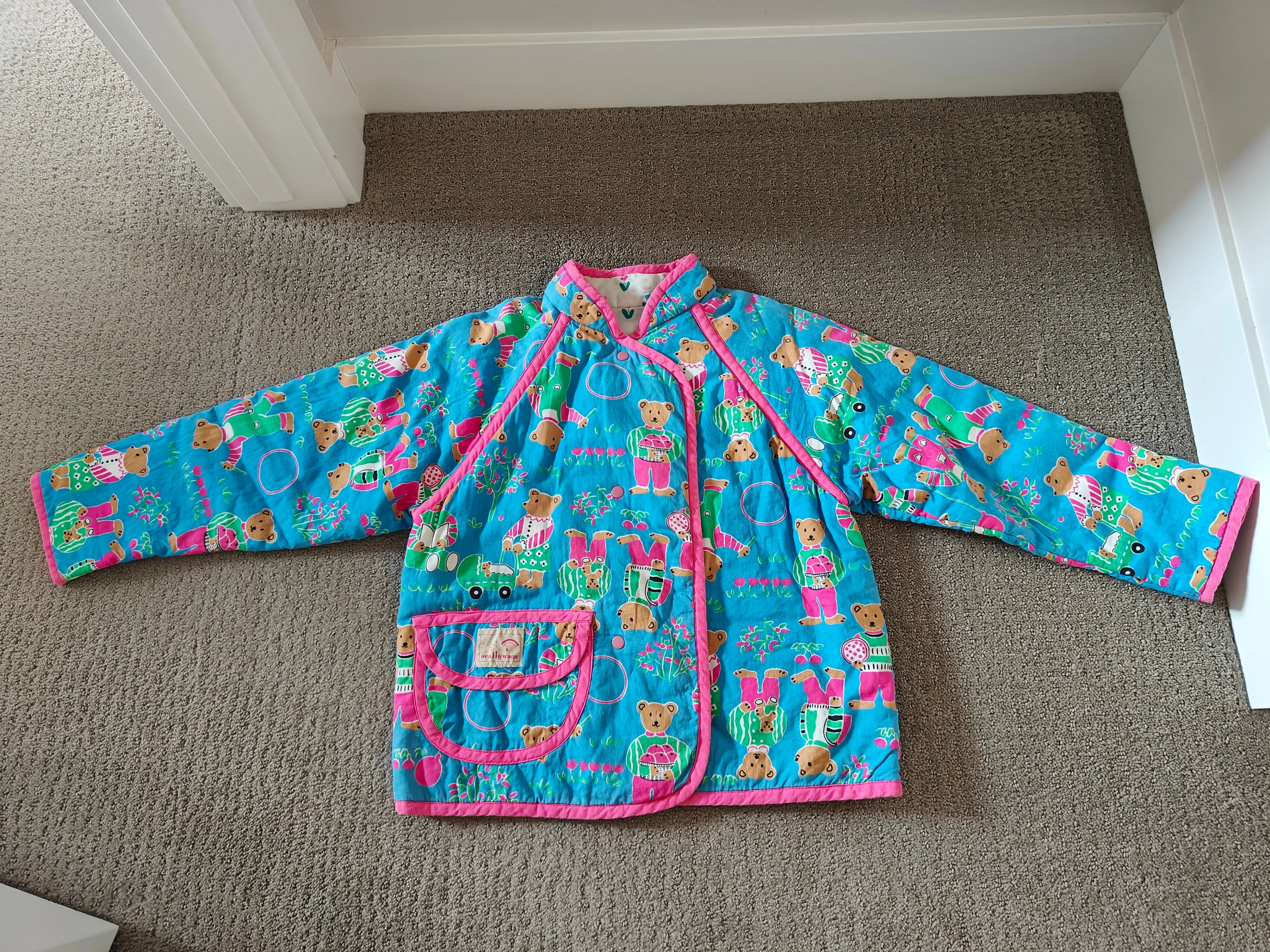 Scallywags Vintage Reversible Jacket Girl Child Clothes - Size 8 thumbnail