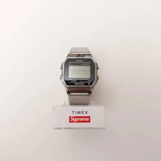 19AW Supreme x Timex Silver Digital Watch with Box image indicator(2)