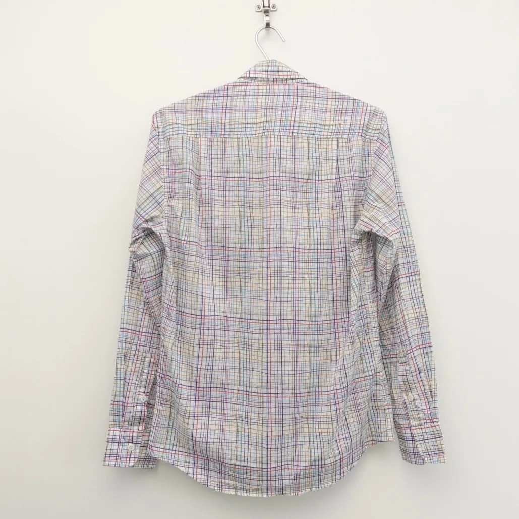 Neil Barrett Multicolor Plaid Button Up Shirt - Size L image indicator(2)