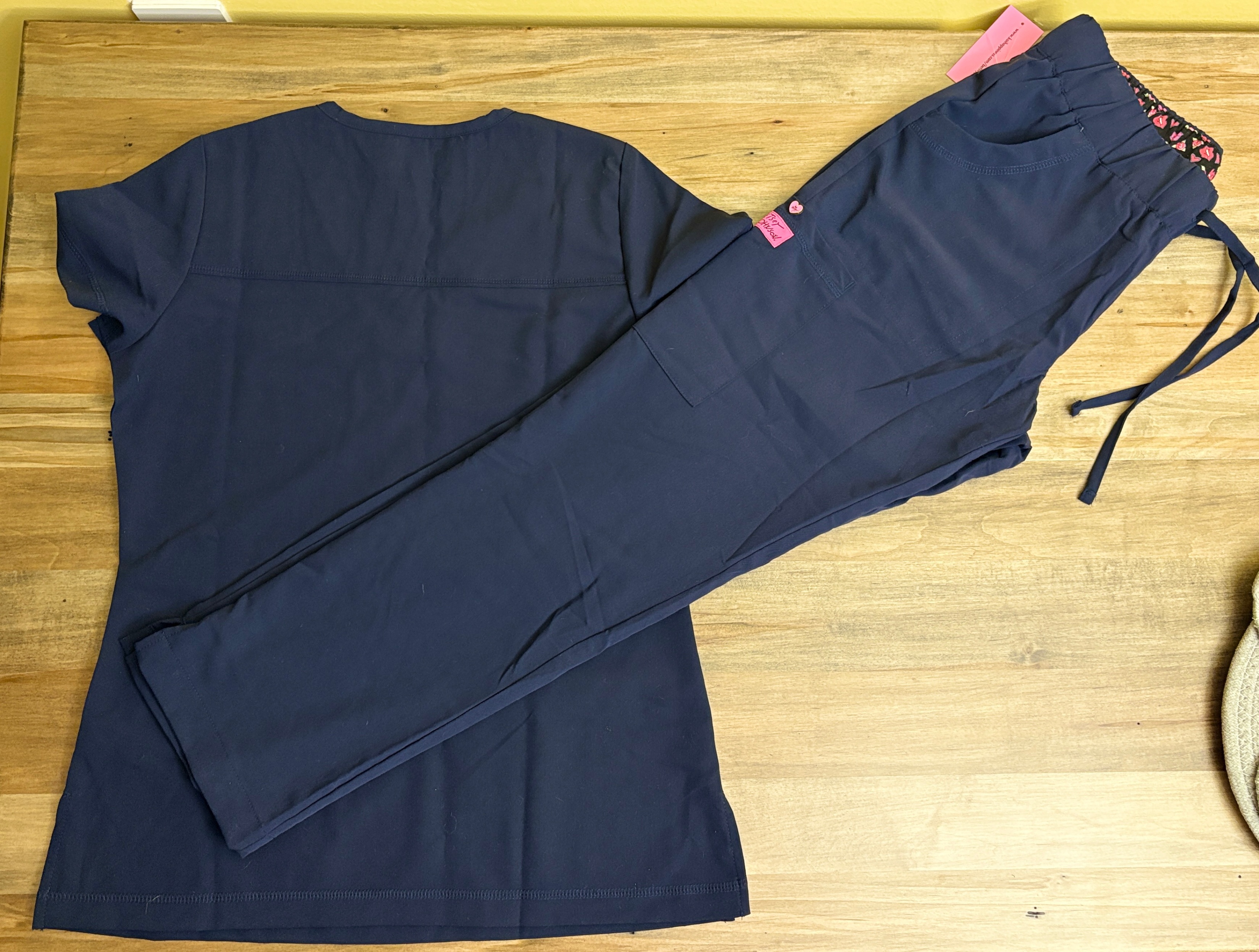 Women's Navy Betsey Johnson Scrubs - Top XS, Bottoms Petite S - photo 4