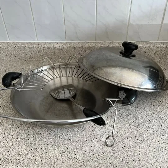 Buffalo Chineses Wok stainless Steel  Frying Pan thumbnail