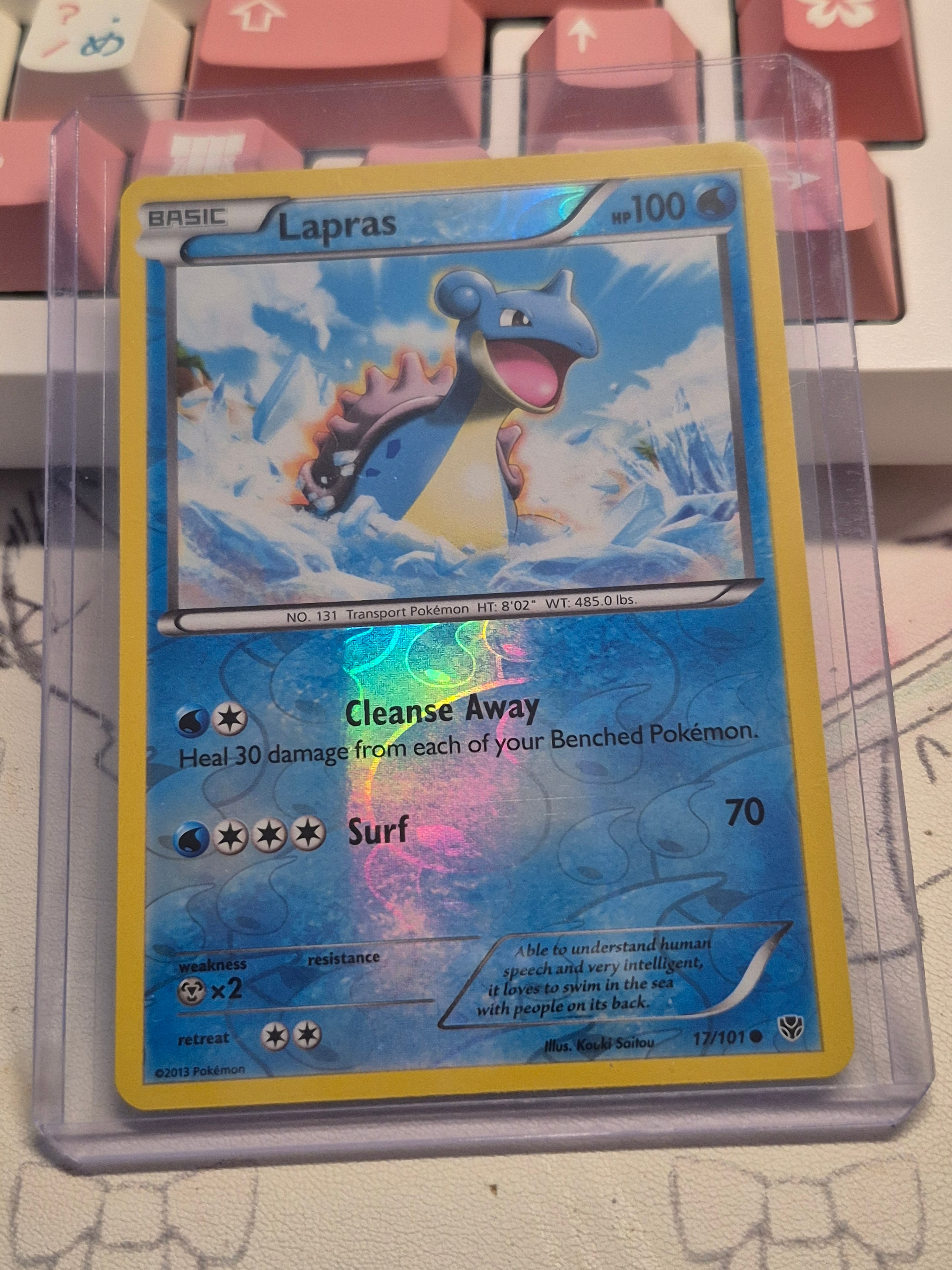 reverse holo Lapras 17/101 pokemon card