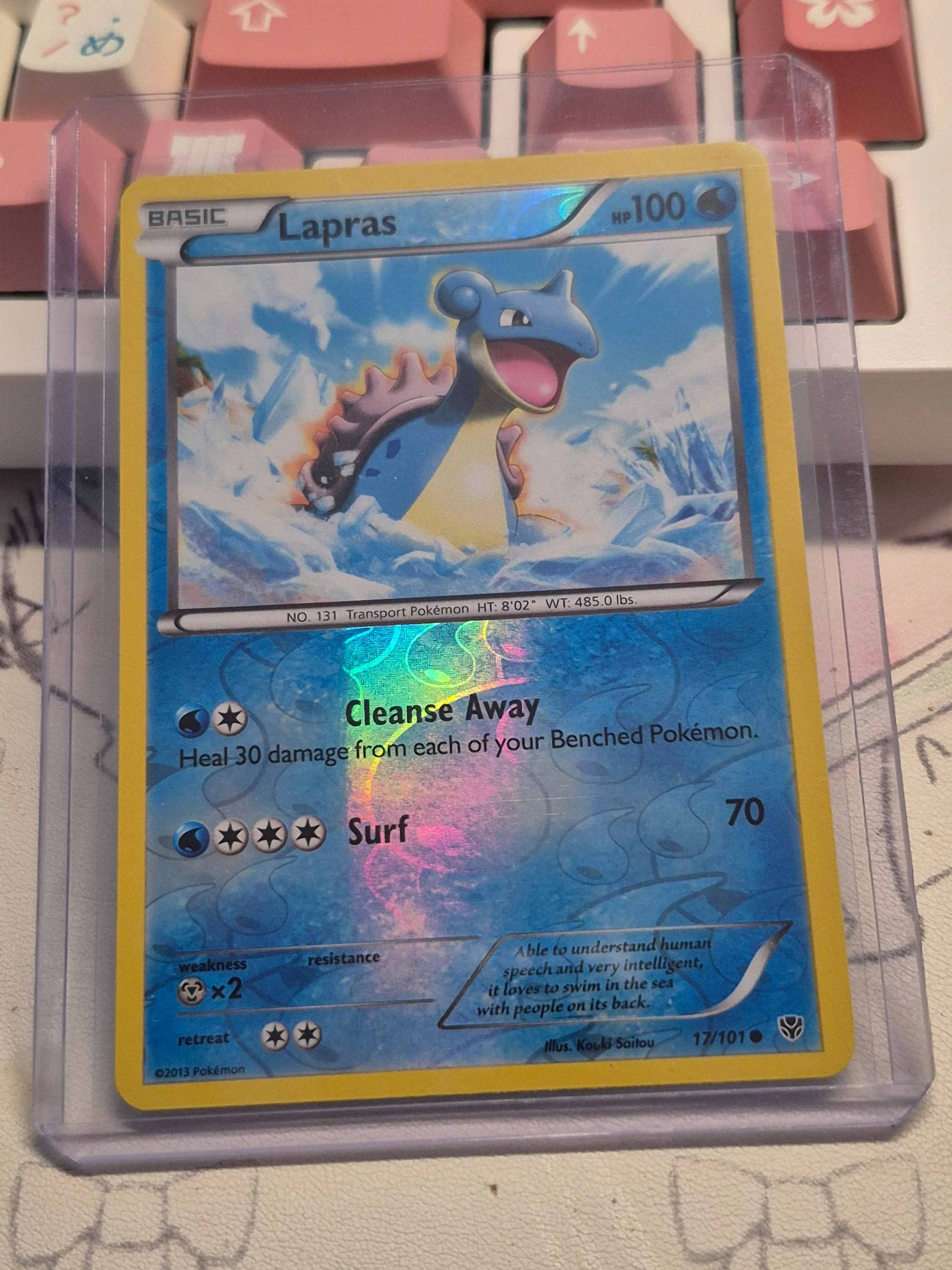 reverse holo Lapras 17/101 pokemon card thumbnail