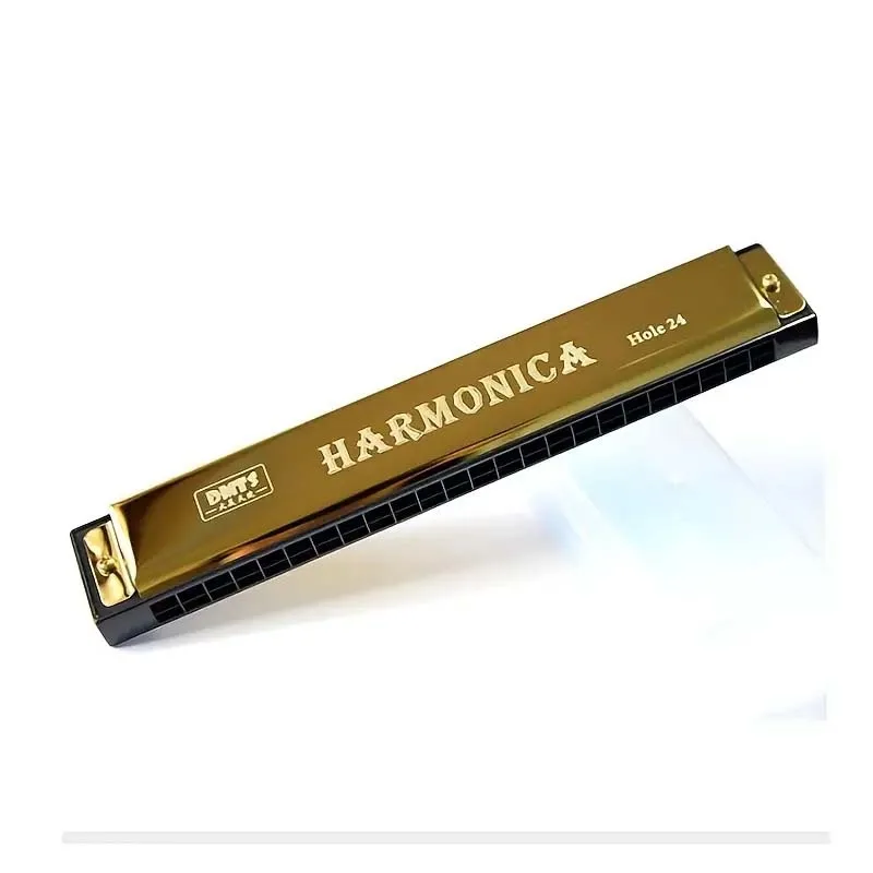 24-Hole Harmonica for Beginners Brand New Black, Red, Blue, Gold image indicator(6)