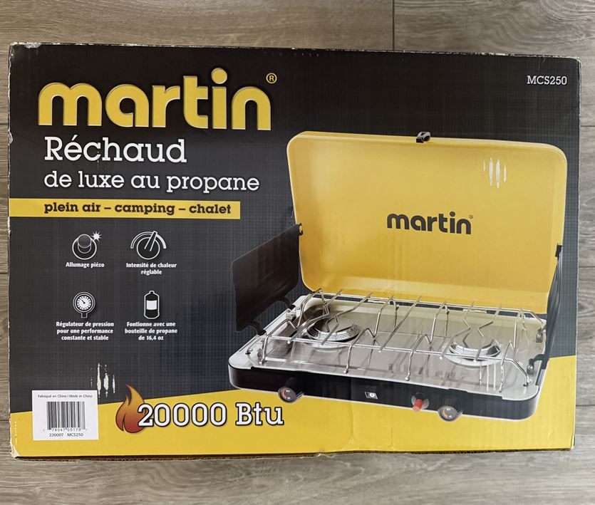 Martin MCS-250 2-Burner Camp Stove – Brand New (Never Used)