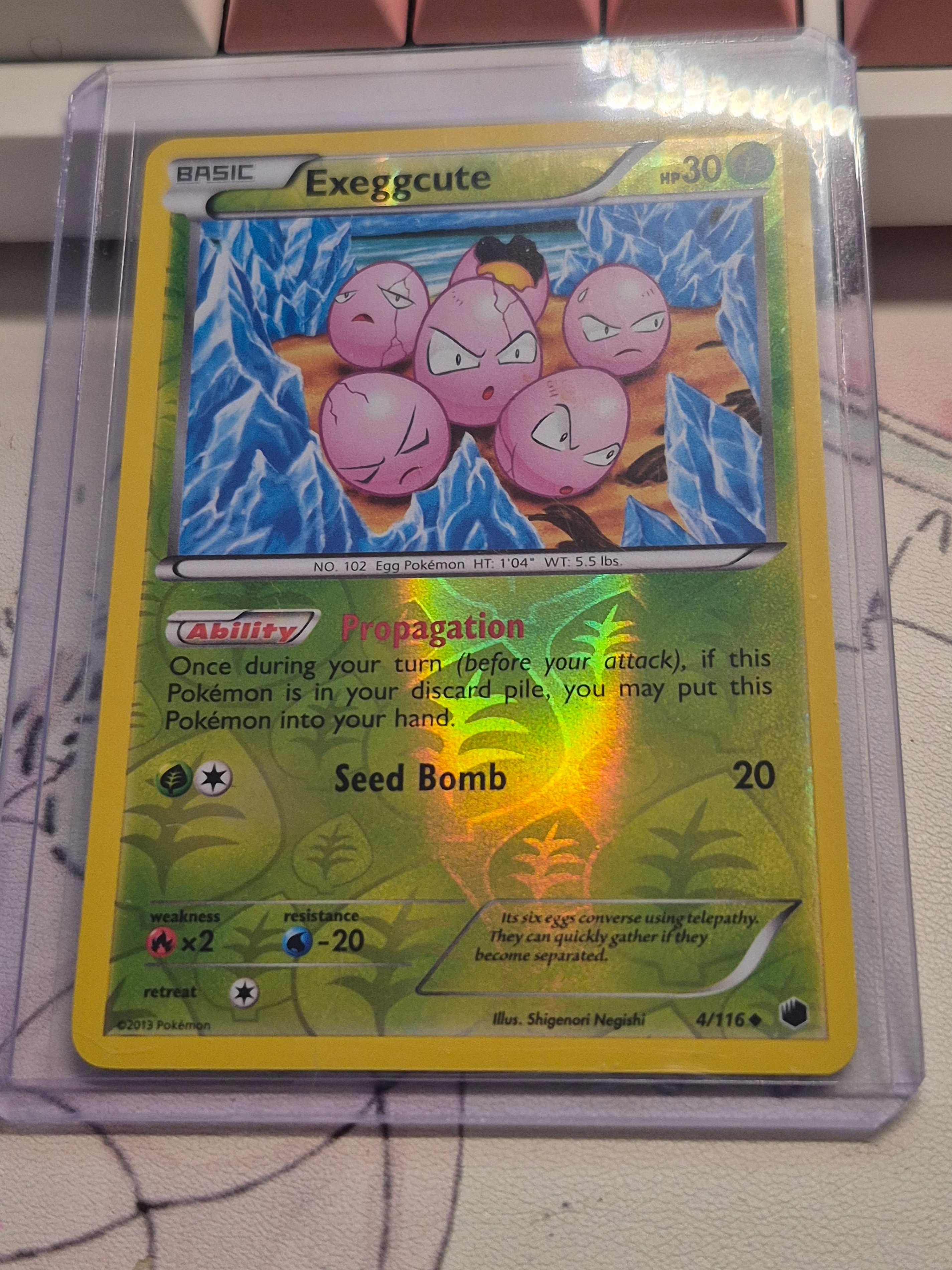 Reverse holo Exeggcute 4/116 pokemon card