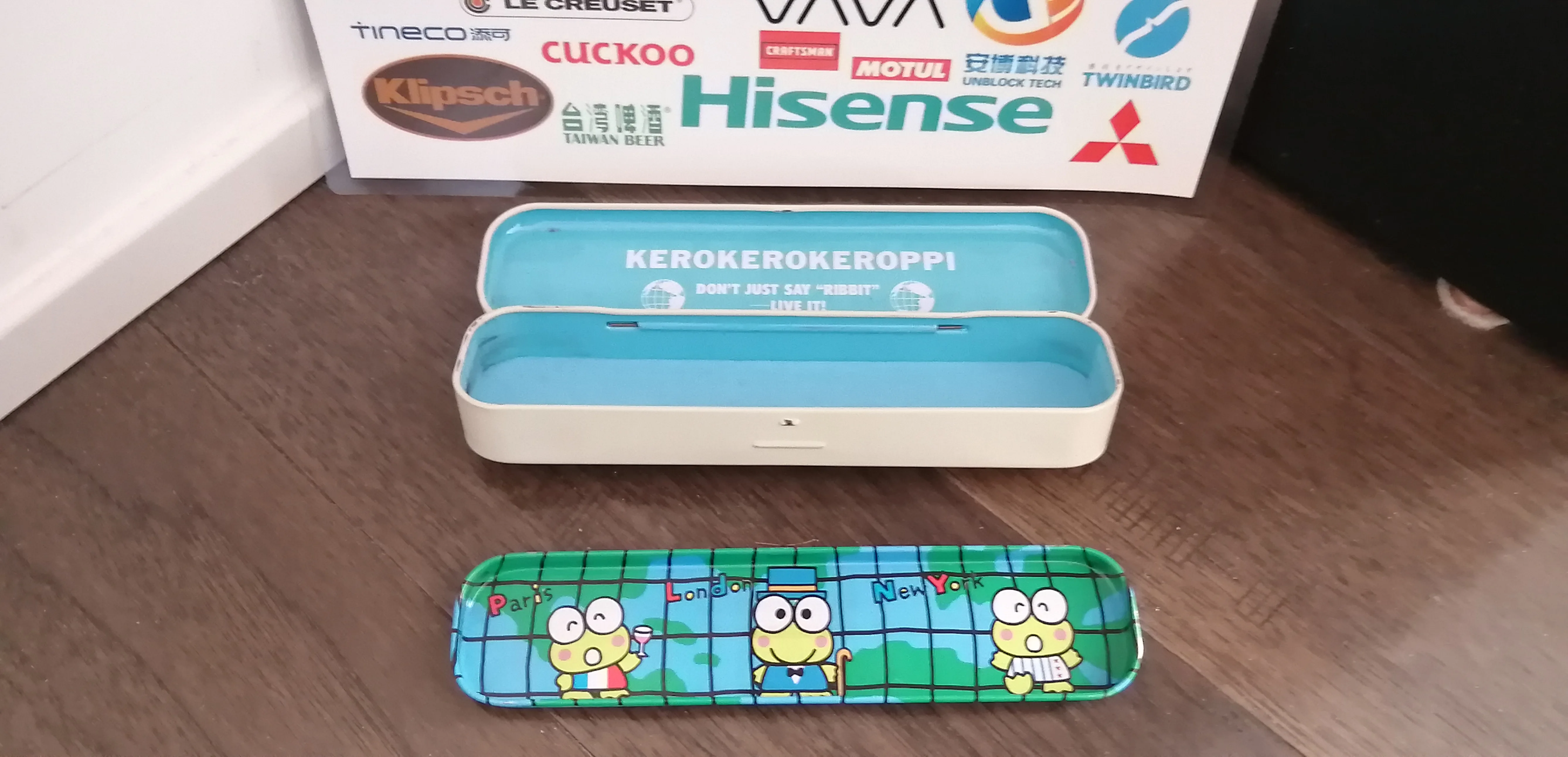 MINT Sanrio Kerokerokeroppi Metal Pencil Case けろけろけろっぴ Keroppi image indicator(2)