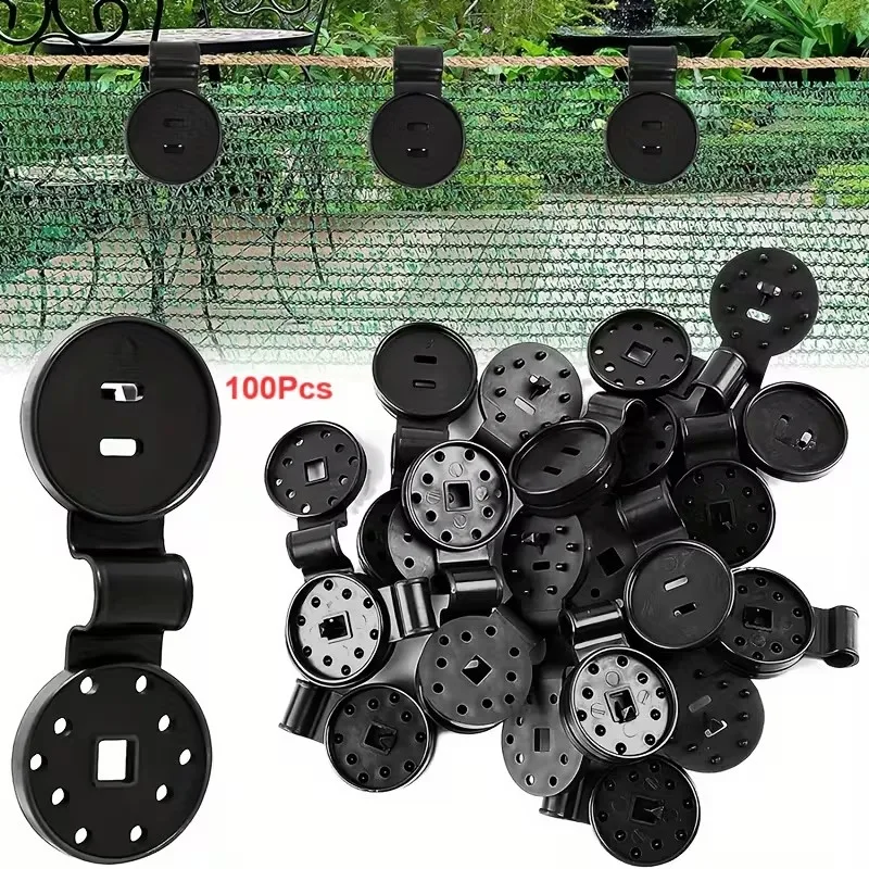 100pcs Heavy Duty Shade Cloth Lock Grip Clips - Reusable Black image indicator(7)