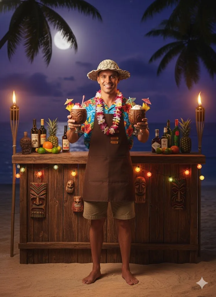 Tropical Straw Party Hat – New, Adult Size image indicator(8)