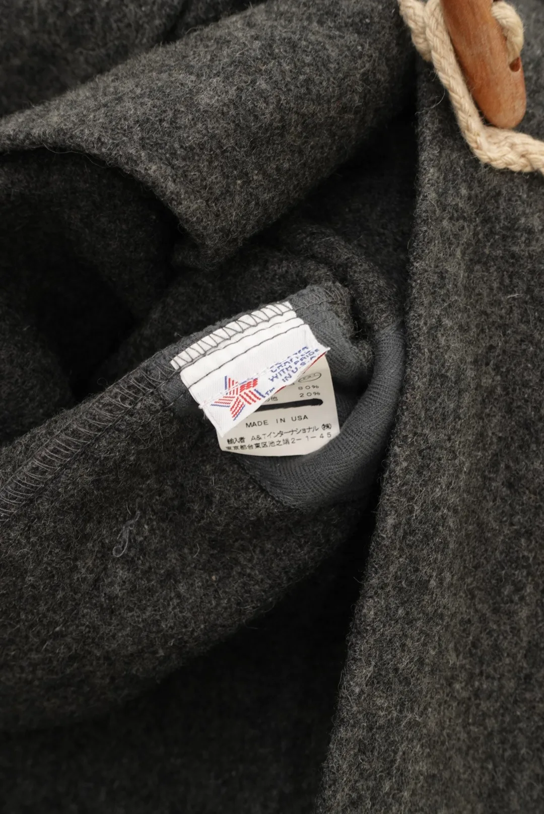 Schott Made in USA Duffle Coat Melton Wool Gray - Small image indicator(5)
