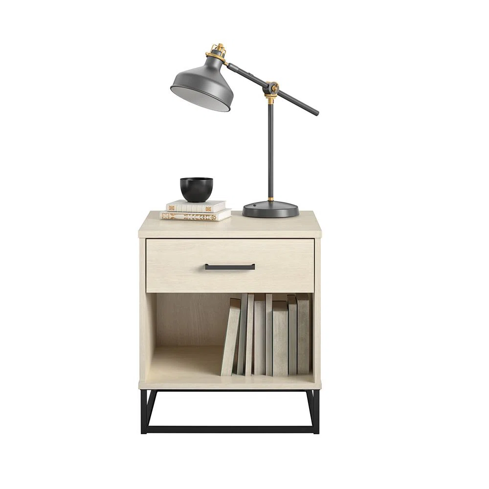 Kelly 1 - Drawer Nightstand in Ivory/Black - photo 4
