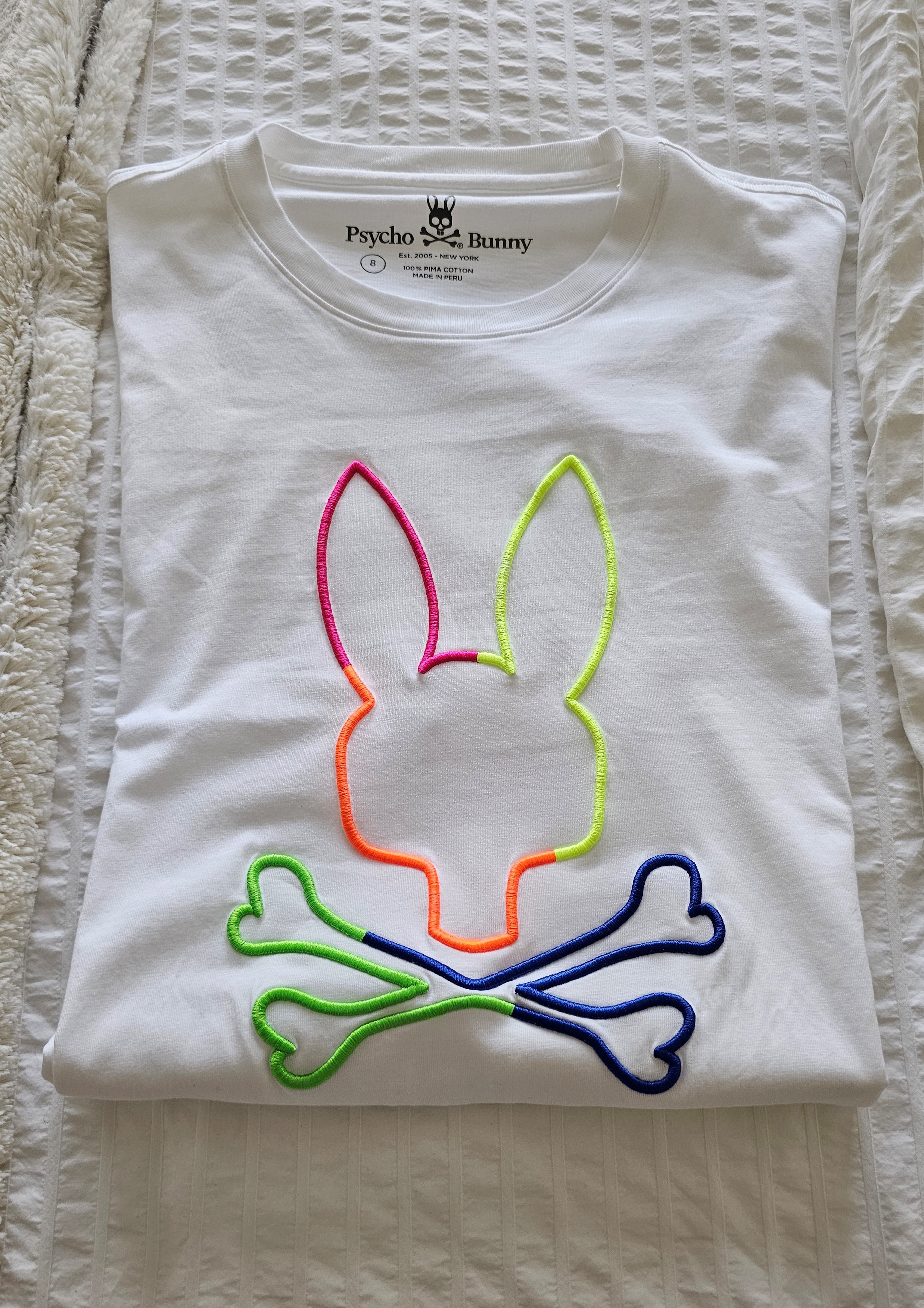 "Psycho Bunny" White Designer Shirt