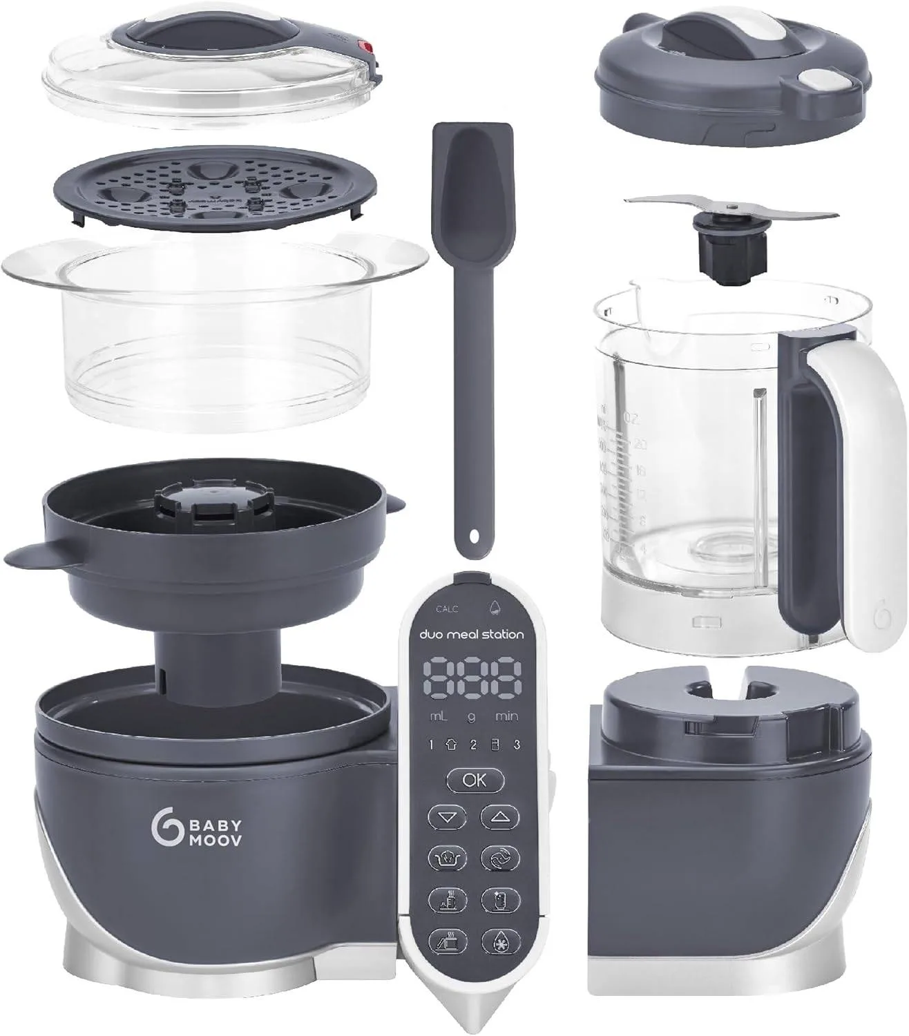 Baby Food Maker - Babymoov Duo 6in1 - Steamer, Blender, Warmer image indicator(4)