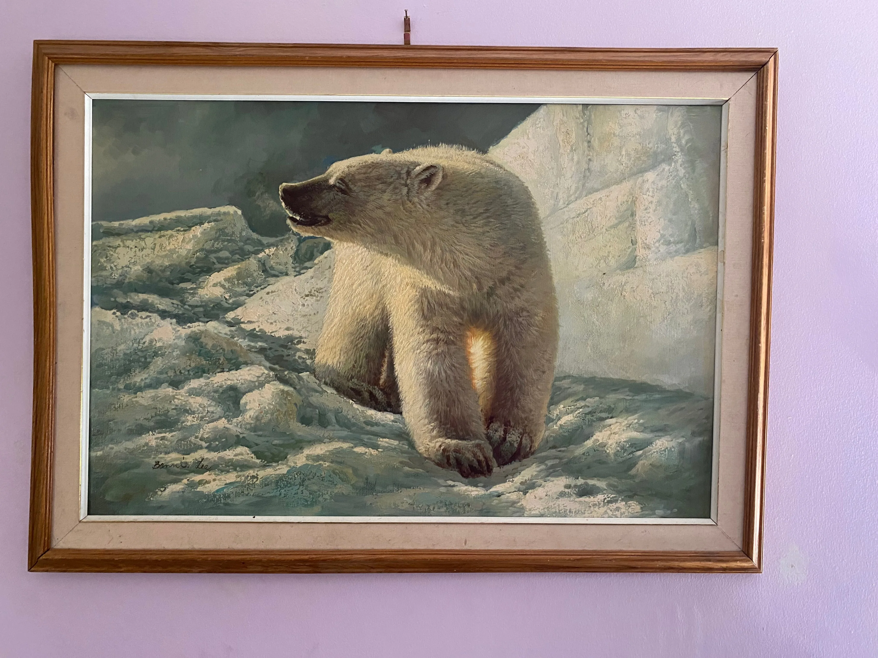 XL Framed Painting:  Polar Bear thumbnail