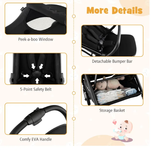 BABY JOY Lightweight Baby Stroller image indicator(7)