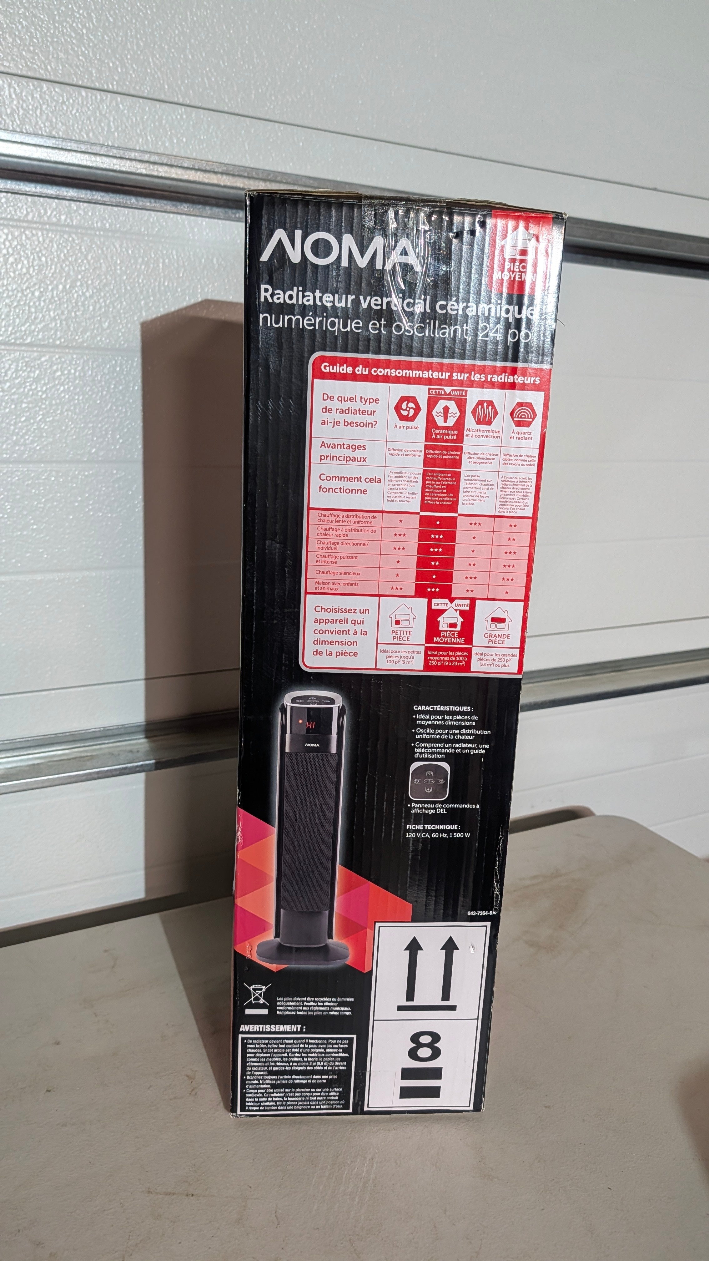NOMA Oscillating Ceramic Heater w/Remote Control, 1500W - photo 2