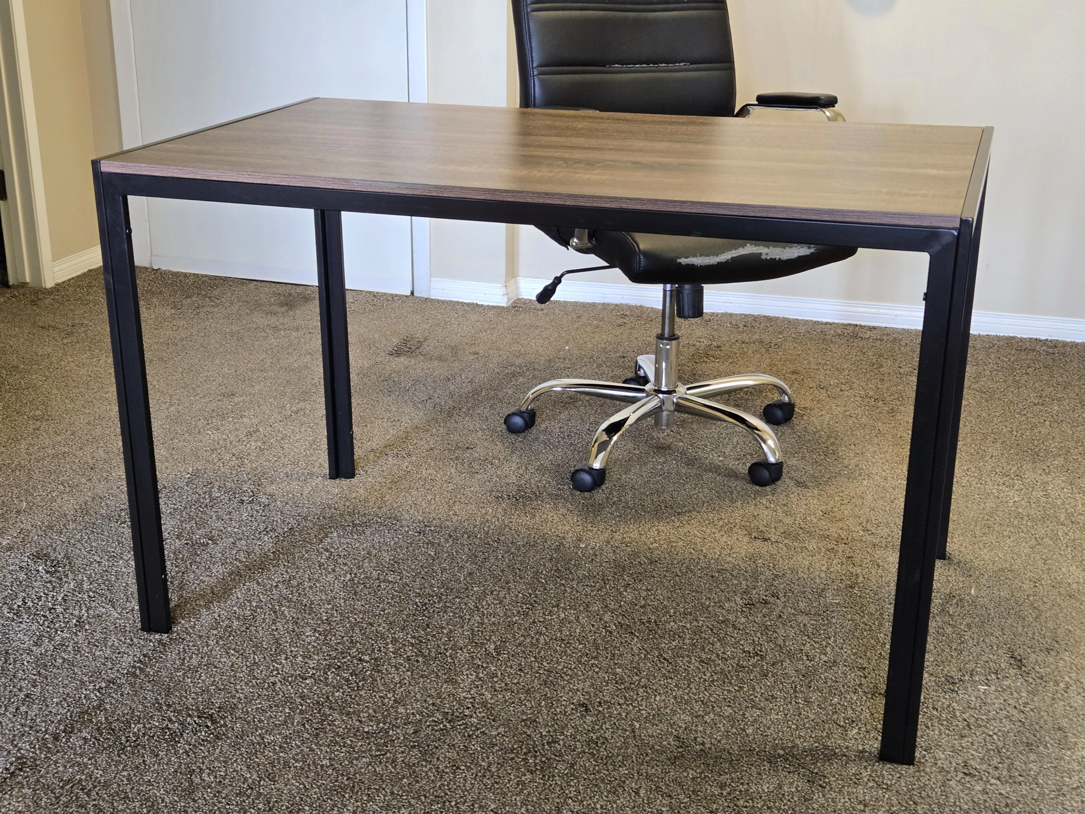 Desk: Steel Frame with MDF Top